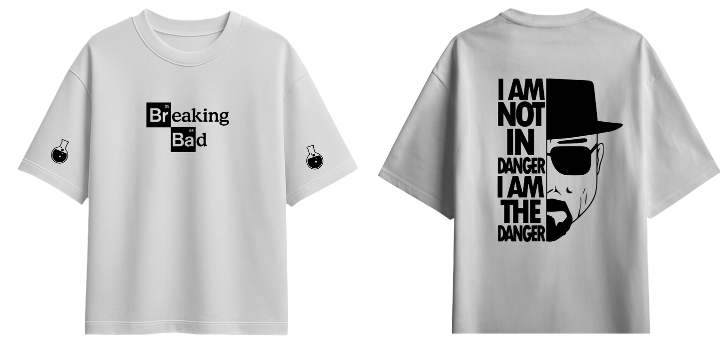 Sweaty Armpits Premium Unisex Oversized T-Shirts Breaking Bad Walter White Danger Quote Minimalisitc Design