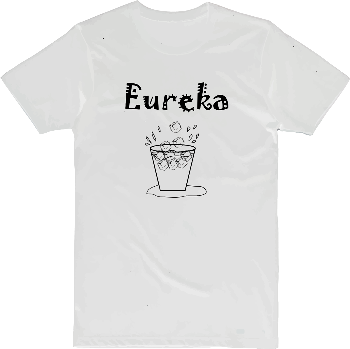 Sweaty Armpits Premium Unisex Printed T-shirts Original Minimalistic Design "Eureka" Archimedes.