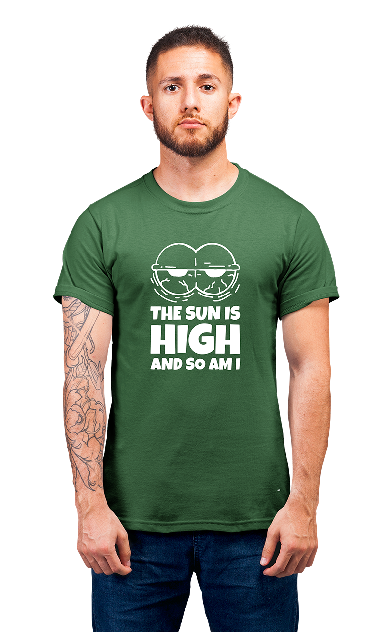 Sweaty Armpits Premium Unisex Printed T-shirt "I M HiGH" Sweaty Armpits Original Classic Minimalistic Design