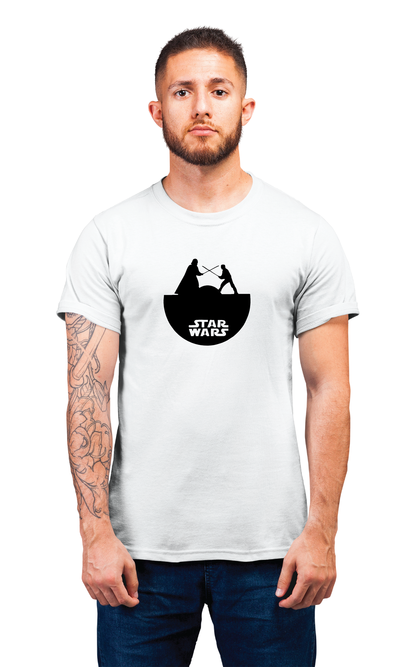 Sweaty Armpits Premium Unisex Printed T-shirts Star Wars, Darth Vader Fighting George Lucas Movie Minimalistic Design