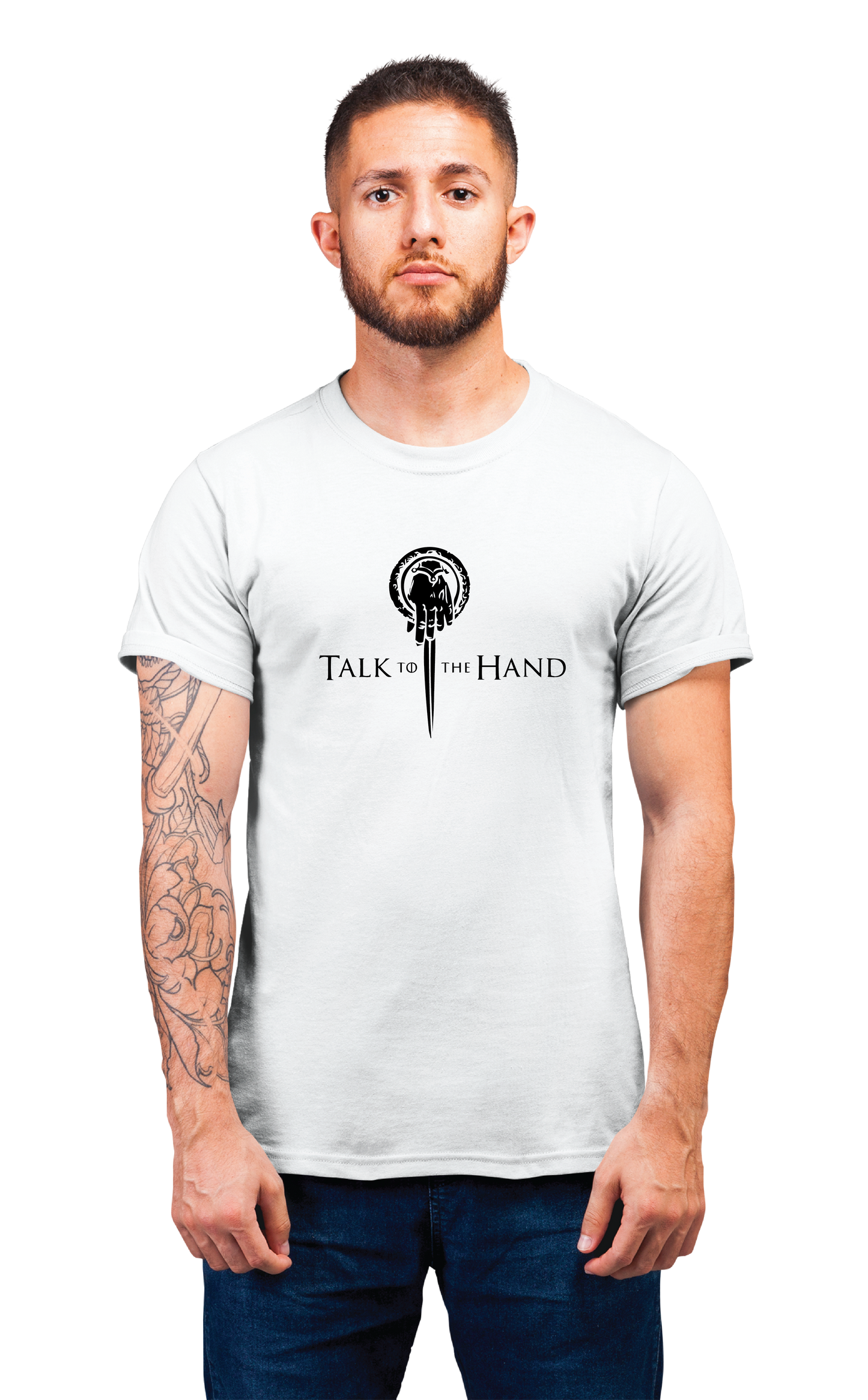 Sweaty Armpits Premium Unisex Printed T-shirts Game Of Thrones Talk To The Hand Minimalistic Design