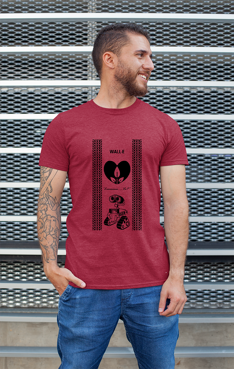 Sweaty Armpits Premium Unisex Printed T-shirt Wall-E Animated Film Space Drama Heart felt Minimalistic Design