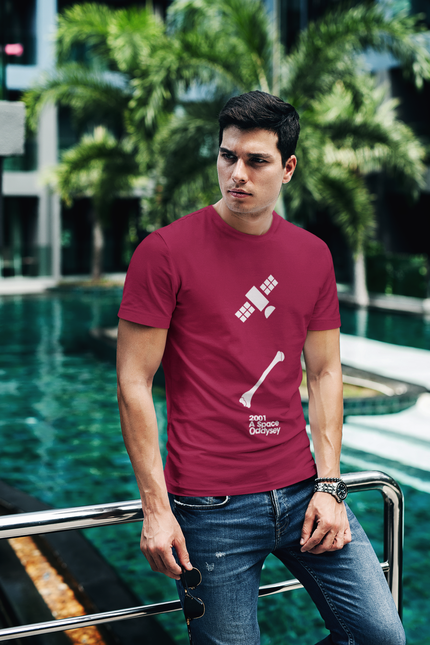 Sweaty Armpits Premium Unisex Printed T-shirts  2001 space Oddyssy Minimalistic Design