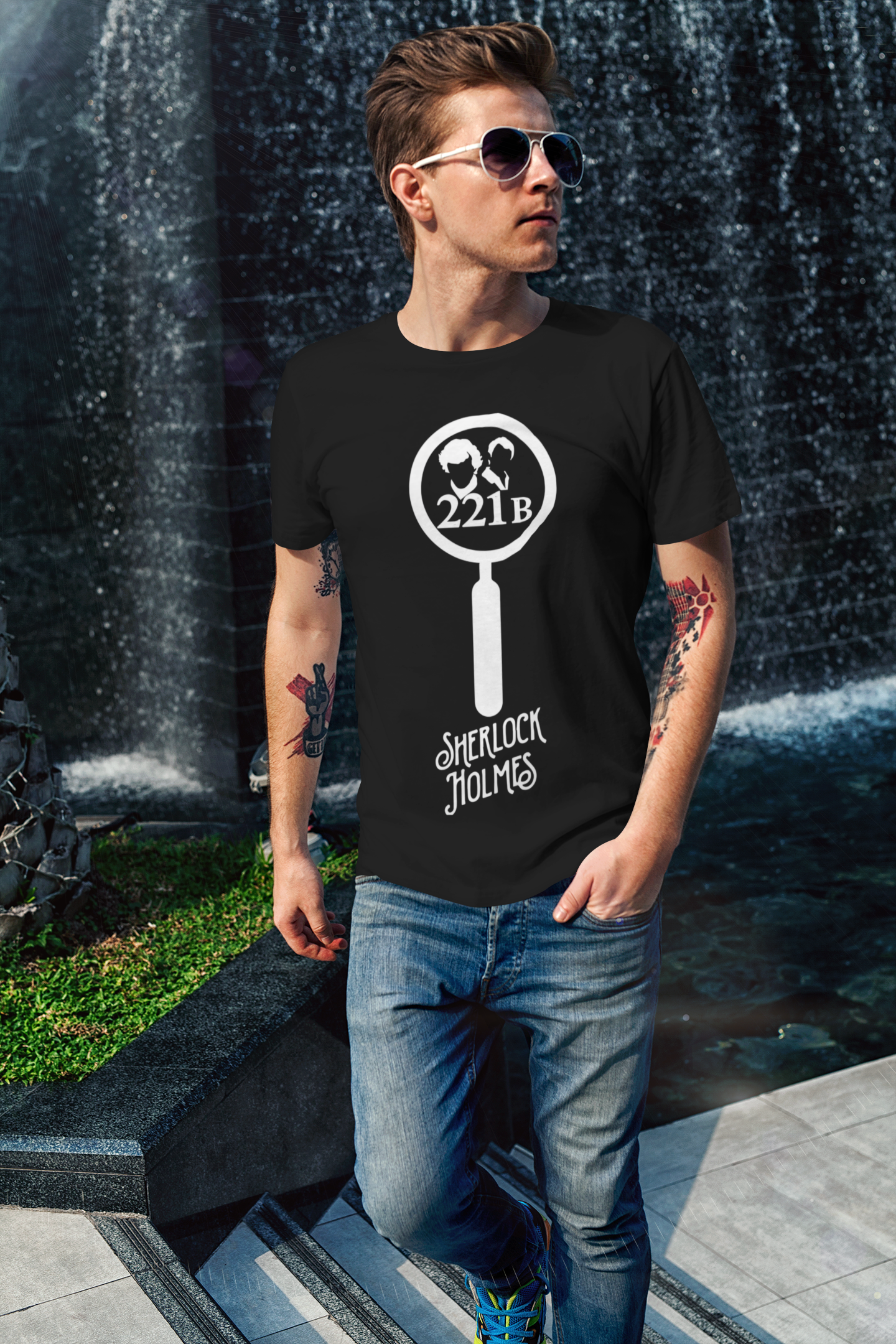 Minimalist movie-inspired T-shirt with a round neck and breathable 180 GSM material