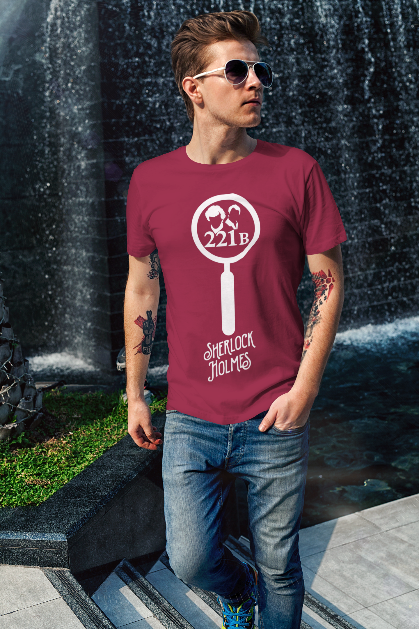 Sweaty Armpits Premium Unisex Printed T-shirts  221B Sherlock Holmes BBC Minimalistic Design