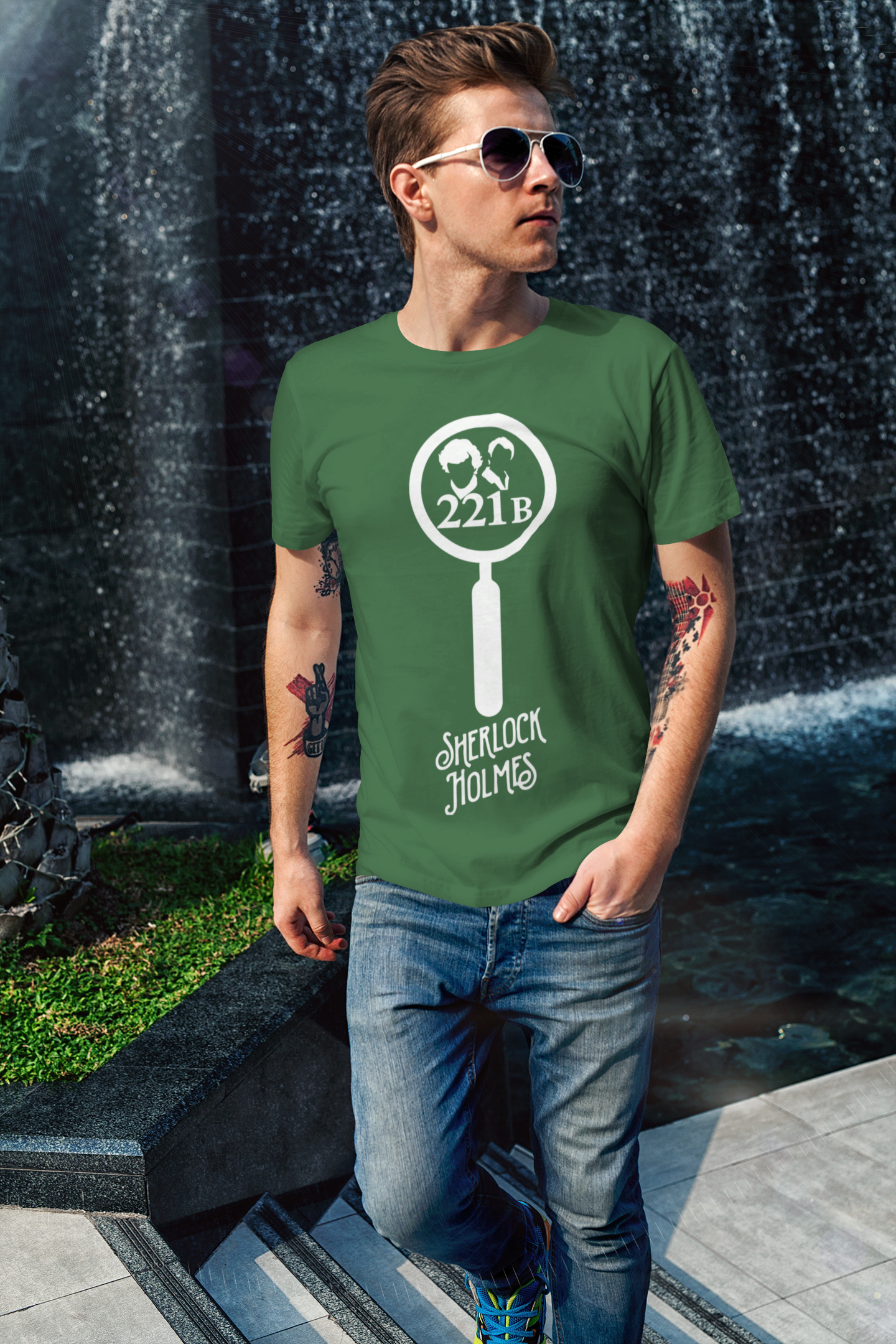 Sweaty Armpits Premium Unisex Printed T-shirts  221B Sherlock Holmes BBC Minimalistic Design