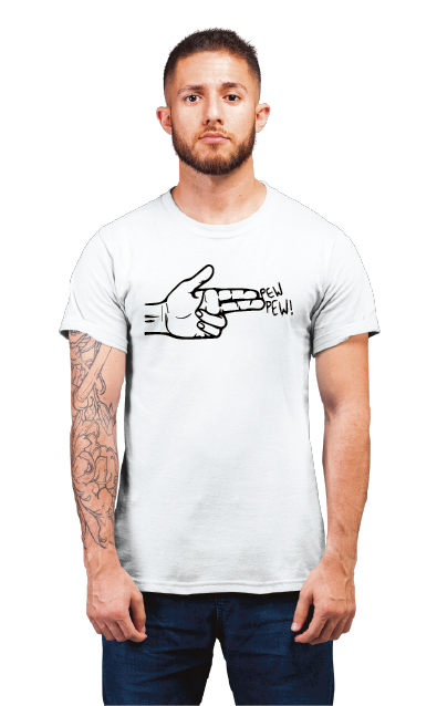 Sweaty Armpits Premium Unisex Printed T-shirts   Star Wars Pew Pew Sound Minimalistic Design