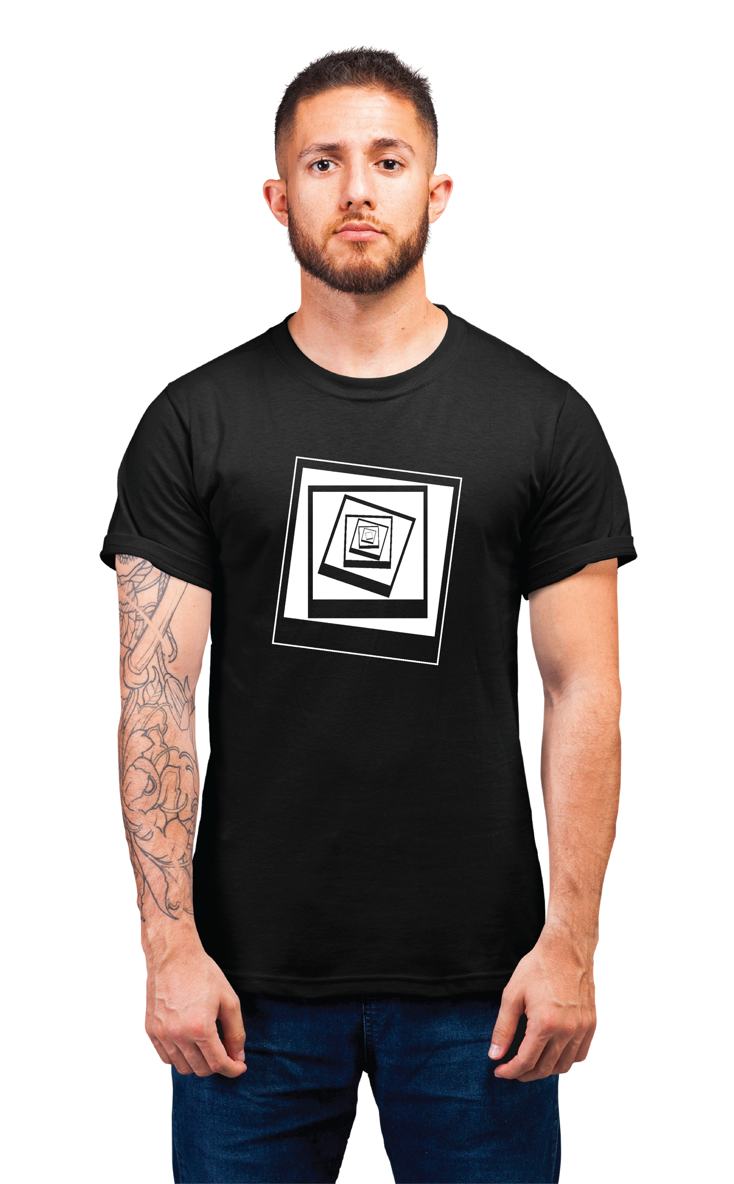 Sweaty Armpits Premium Unisex Printed T-shirt  "Memento" Christopher Nolan Jonathan Nolan Frame Into Frame Minimalistic Design
