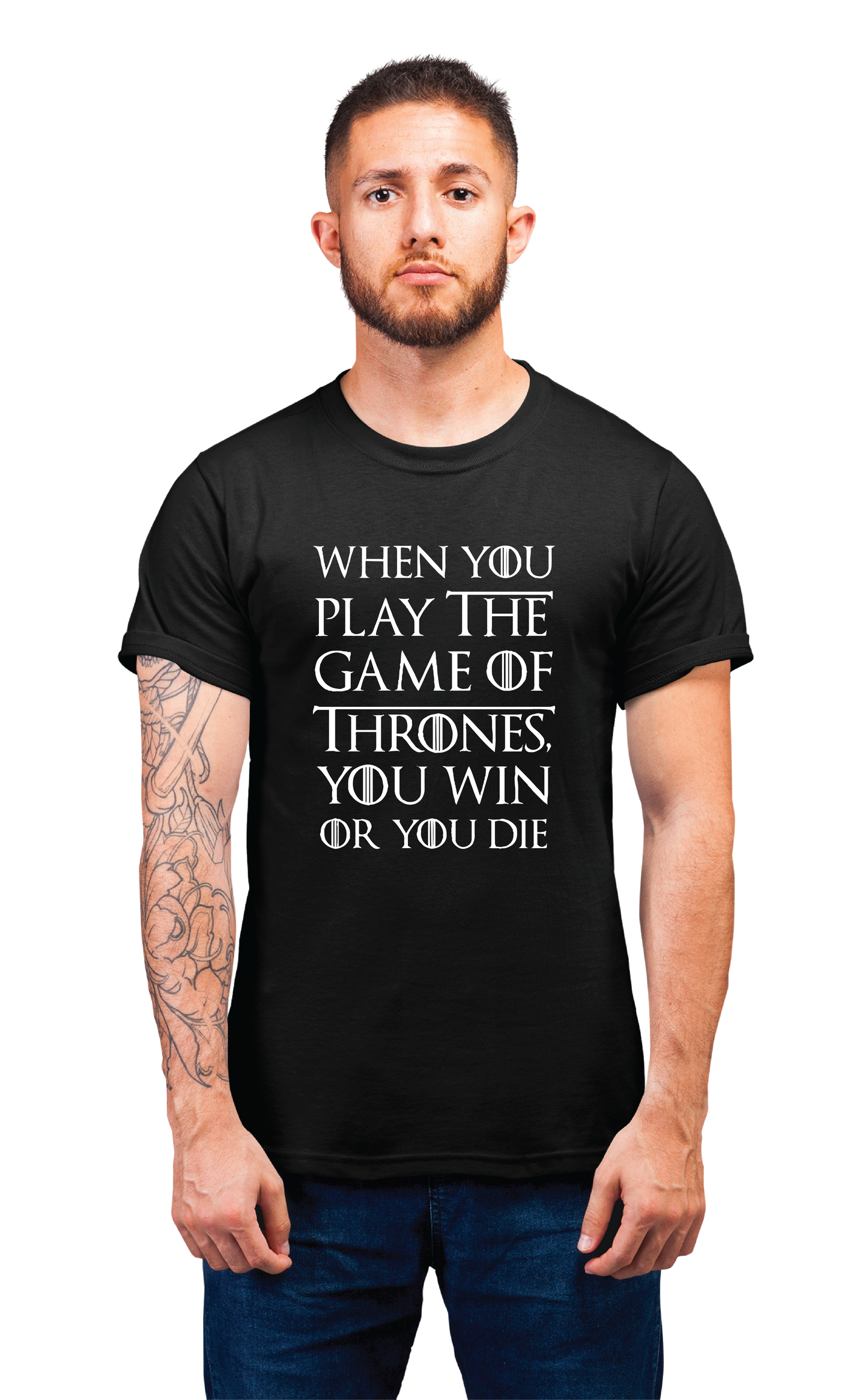 Sweaty Armpits Premium Unisex Printed T-shirt "Game Of Thrones" Famous Quotes, Fantasy T.V Show, HBO Original Minimalistic Design Win Or Die