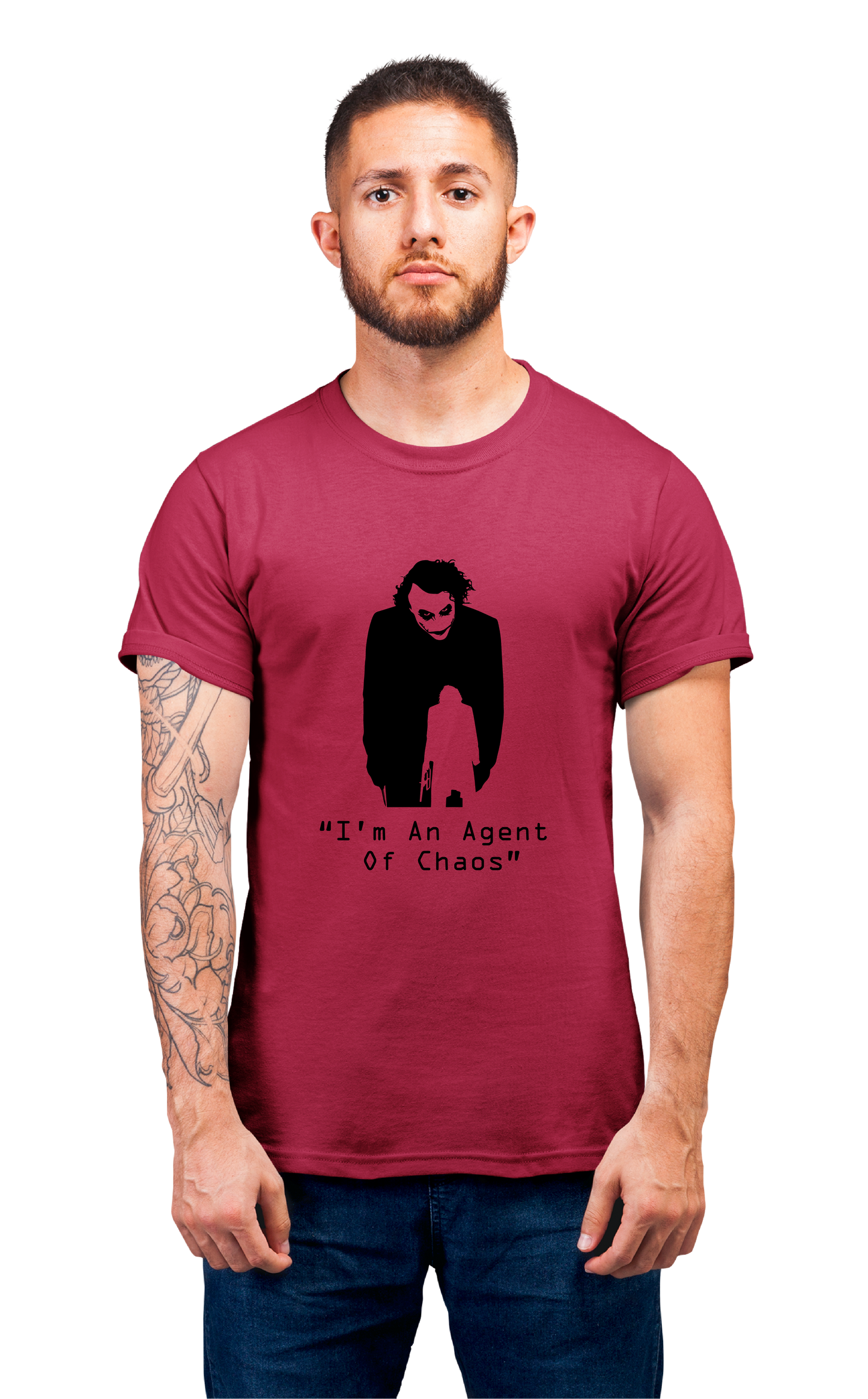 Sweaty Armpits Premium Unisex Printed T-shirts Agent Of Chaos Joker The Dark Knight Minimalistic Design