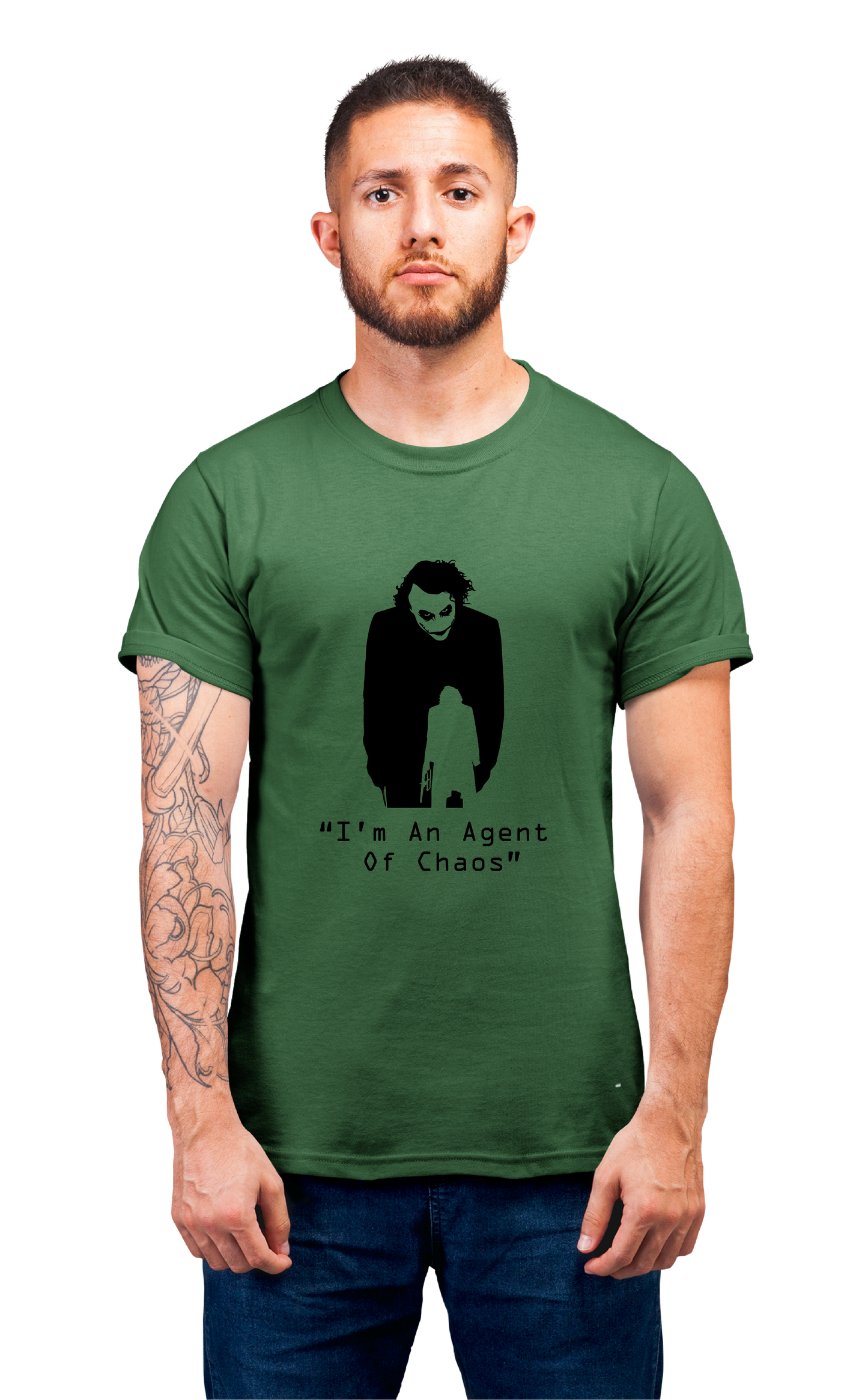 Sweaty Armpits Premium Unisex Printed T-shirts Agent Of Chaos Joker The Dark Knight Minimalistic Design
