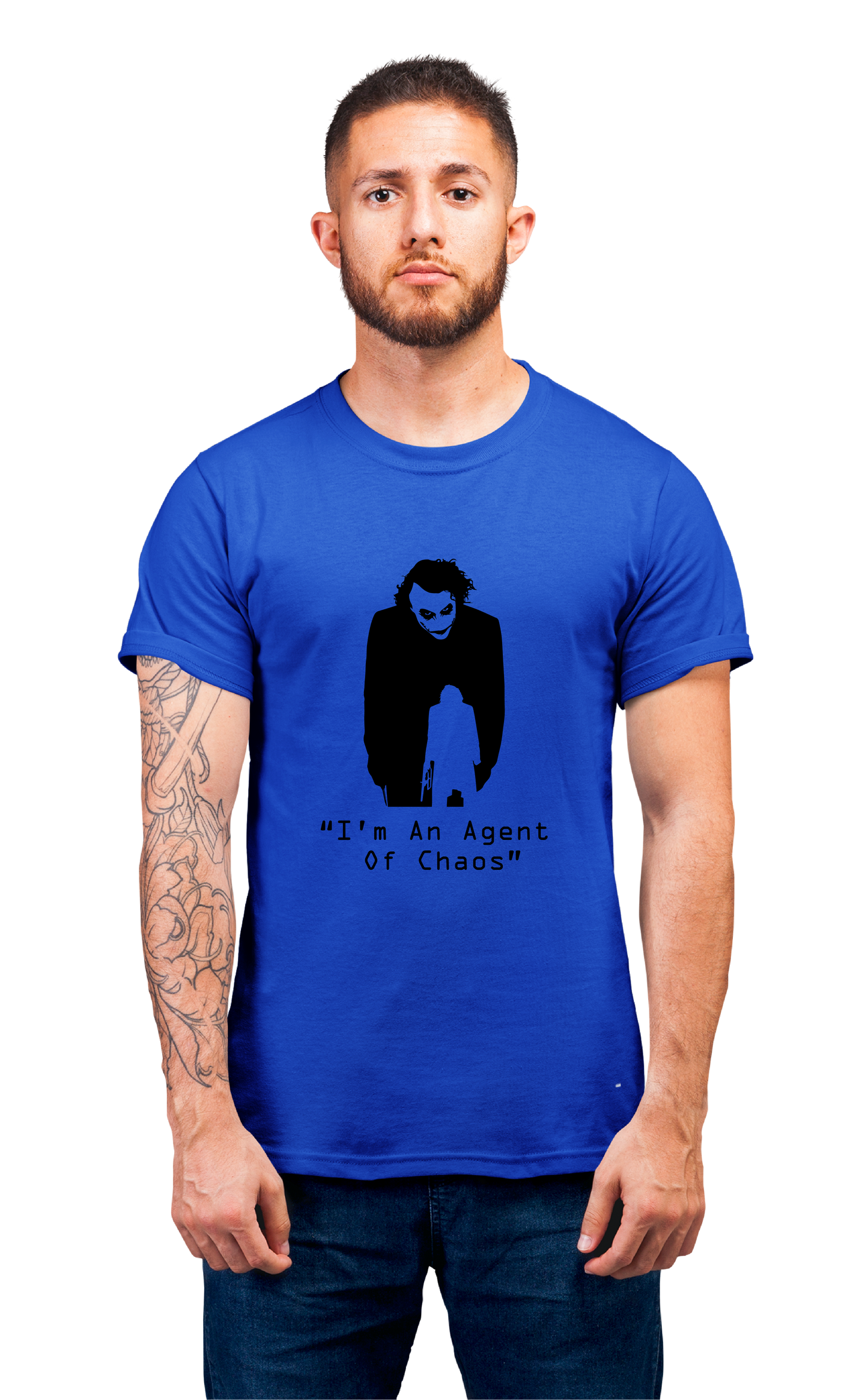 Sweaty Armpits Premium Unisex Printed T-shirts Agent Of Chaos Joker The Dark Knight Minimalistic Design