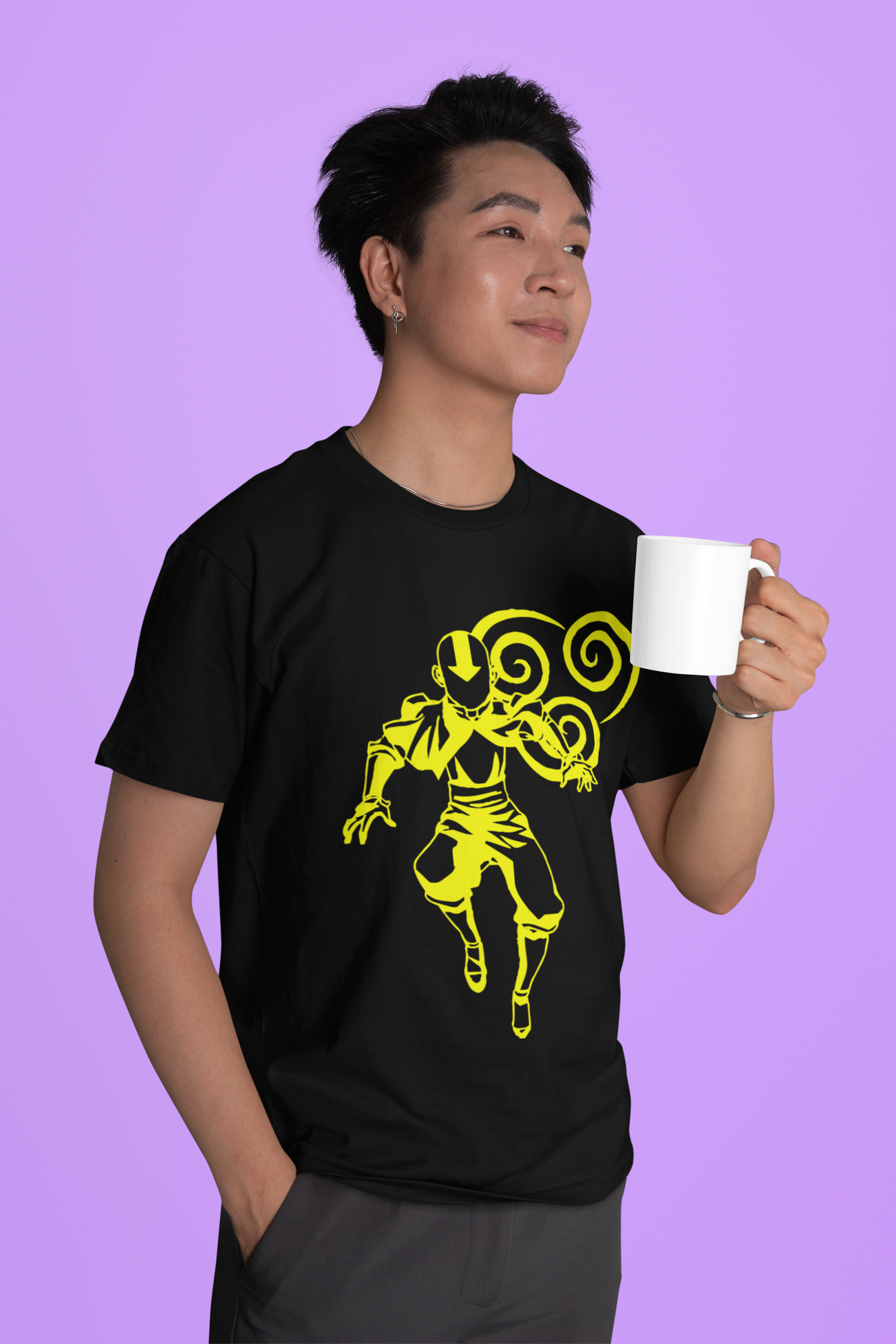 Minimalist movie-inspired T-shirt with a round neck and breathable 180 GSM material