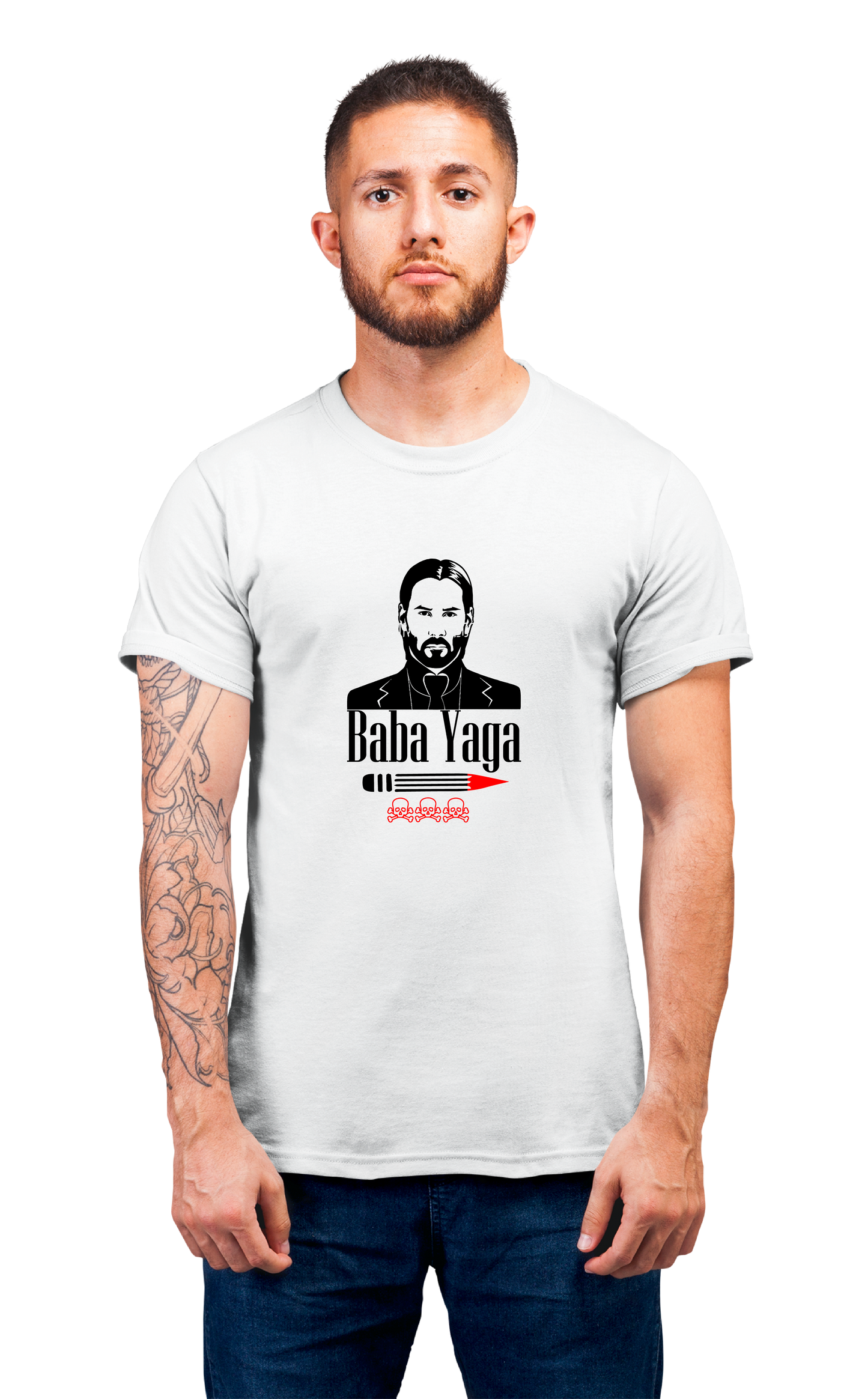 Minimalist movie-inspired T-shirt with a round neck and breathable 180 GSM material