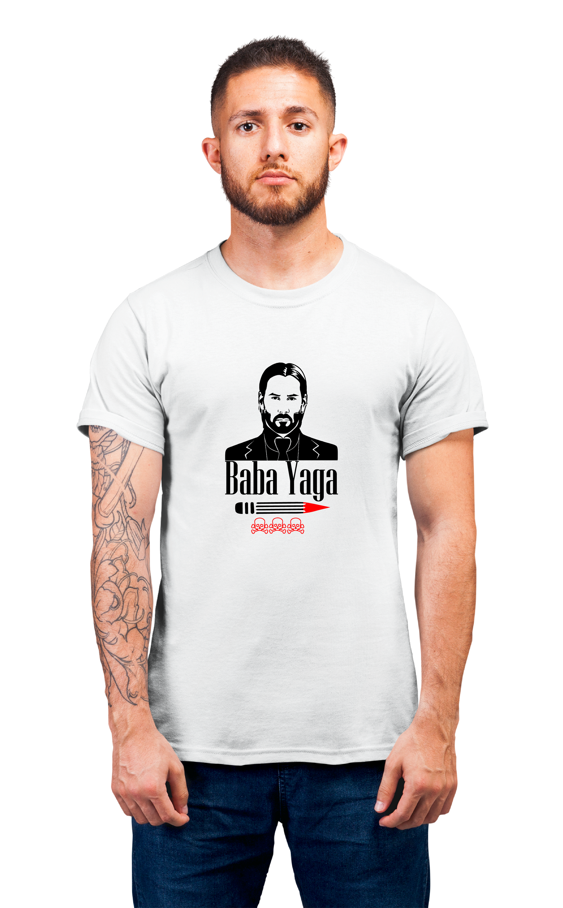Minimalist movie-inspired T-shirt with a round neck and breathable 180 GSM material