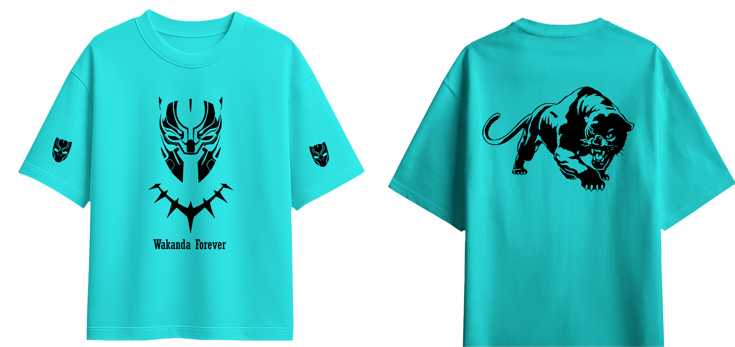 Sweaty Armpits Premium Unisex Oversized T-Shirts Marvel Superhero Black Panther Wakanda Forever Minimalistic Design
