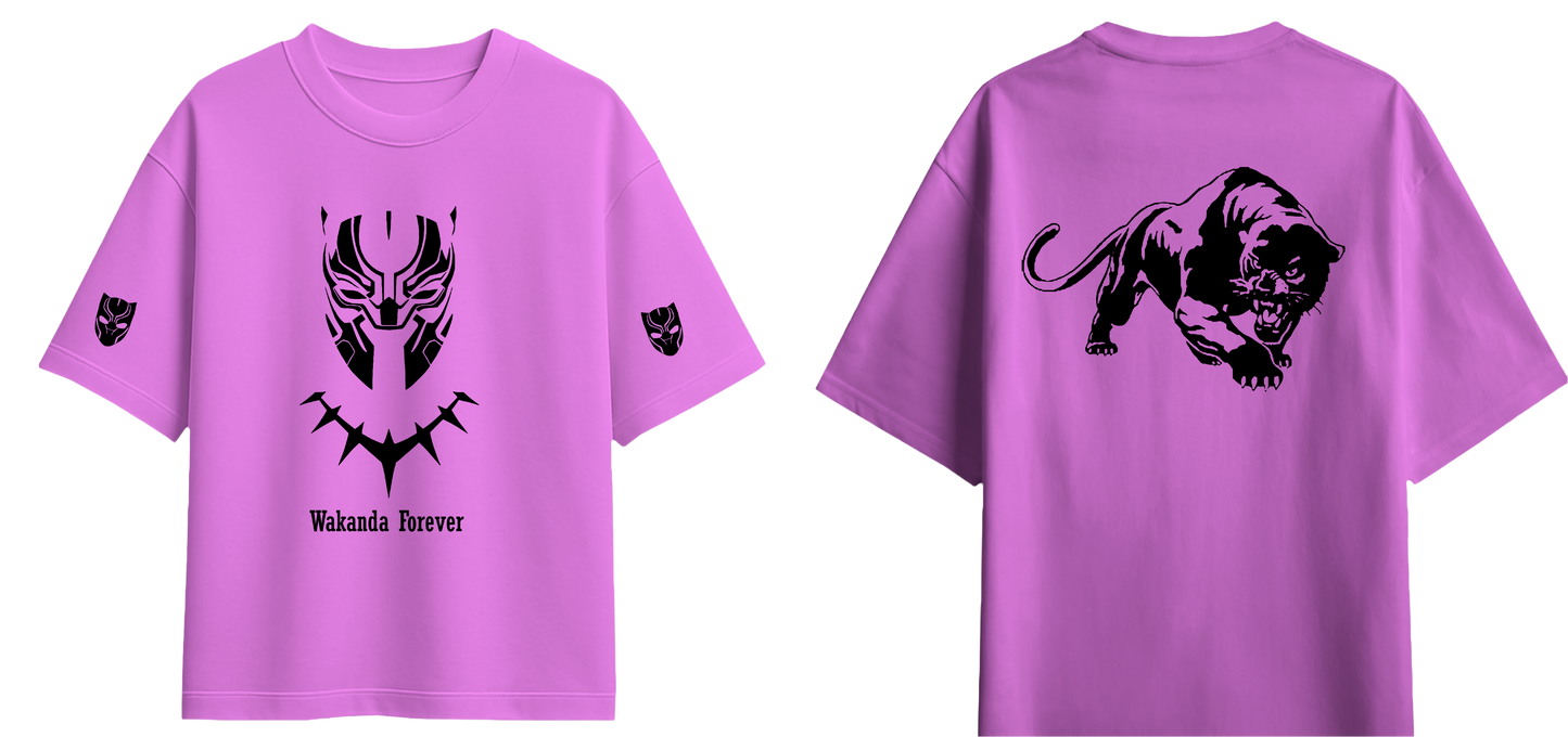 Sweaty Armpits Premium Unisex Oversized T-Shirts Marvel Superhero Black Panther Wakanda Forever Minimalistic Design