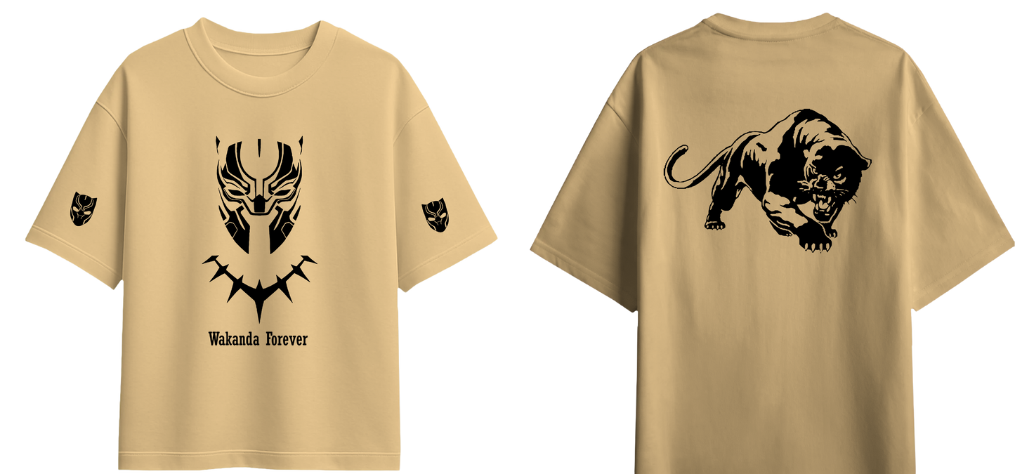 Sweaty Armpits Premium Unisex Oversized T-Shirts Marvel Superhero Black Panther Wakanda Forever Minimalistic Design