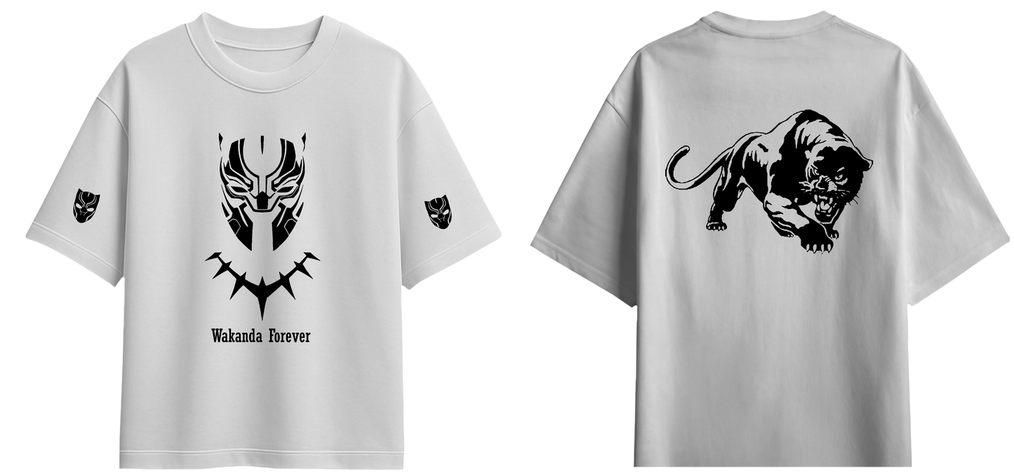 Sweaty Armpits Premium Unisex Oversized T-Shirts Marvel Superhero Black Panther Wakanda Forever Minimalistic Design