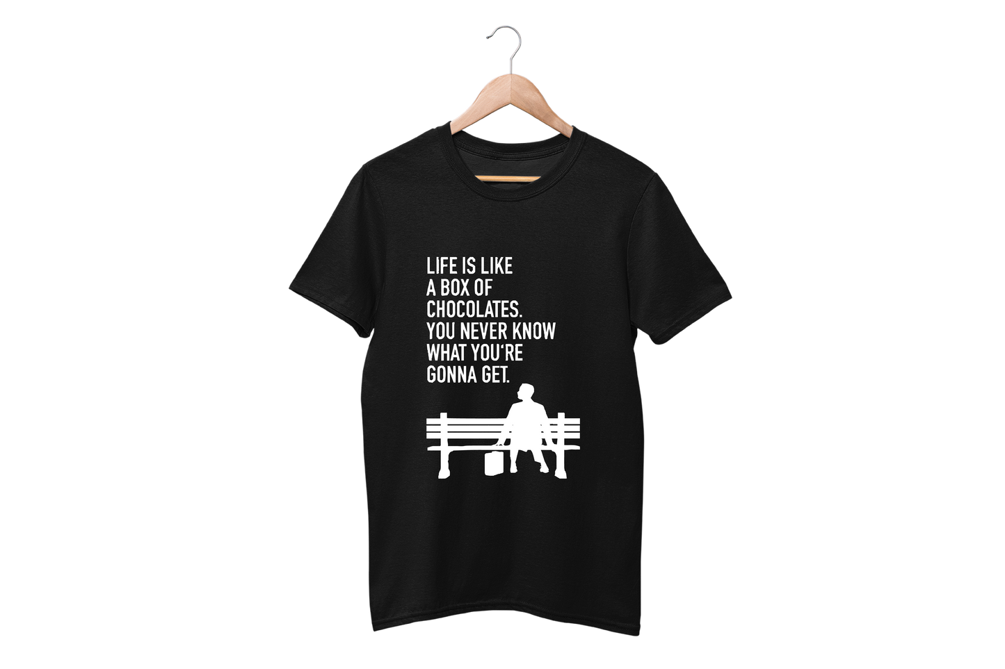 Sweaty Armpits Premium Unisex Printed T-shirts  Forrest Gump Movie Tom Hanks Classic Life Is Life Box Of Chocolates Minimalistic Design