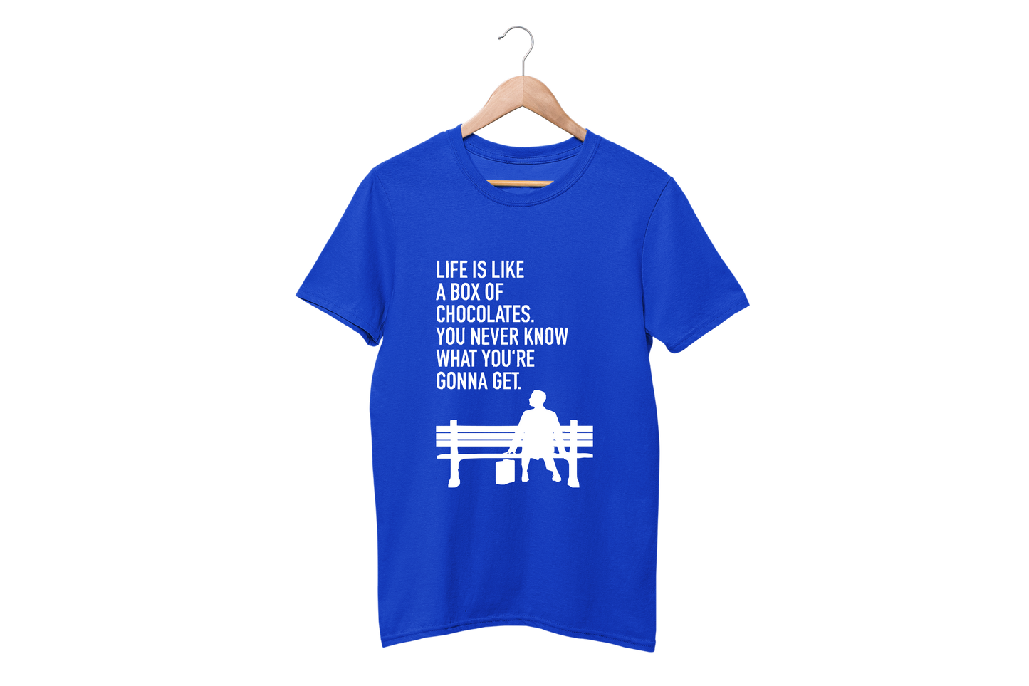 Sweaty Armpits Premium Unisex Printed T-shirts  Forrest Gump Movie Tom Hanks Classic Life Is Life Box Of Chocolates Minimalistic Design