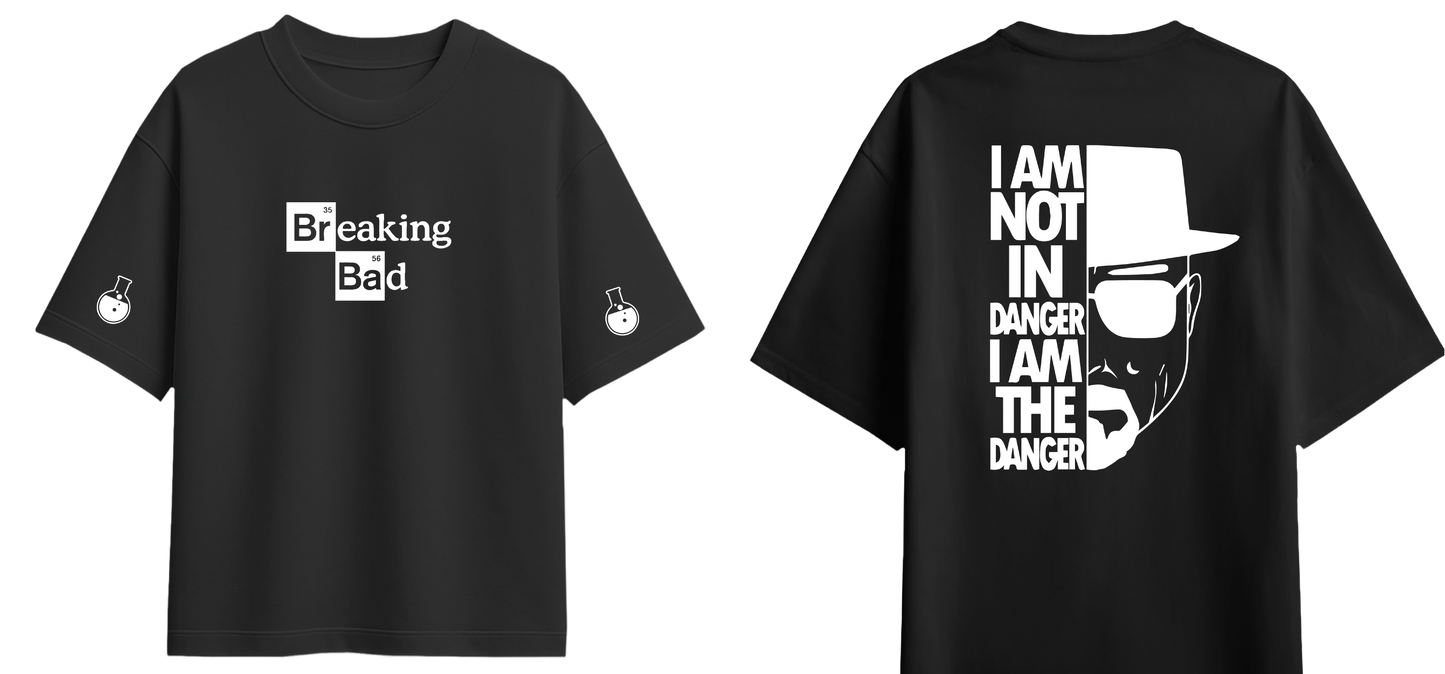Sweaty Armpits Premium Unisex Oversized T-Shirts  Breaking Bad Walter White Danger Quote Minimalisitc Design