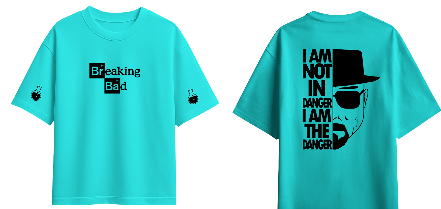 Sweaty Armpits Premium Unisex Oversized T-Shirts  Breaking Bad Walter White Danger Quote Minimalisitc Design
