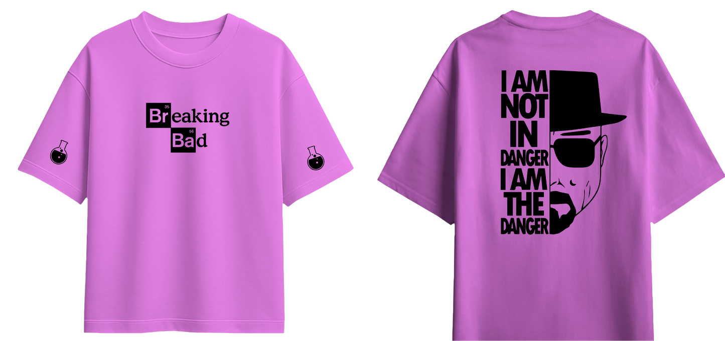 Sweaty Armpits Premium Unisex Oversized T-Shirts  Breaking Bad Walter White Danger Quote Minimalisitc Design