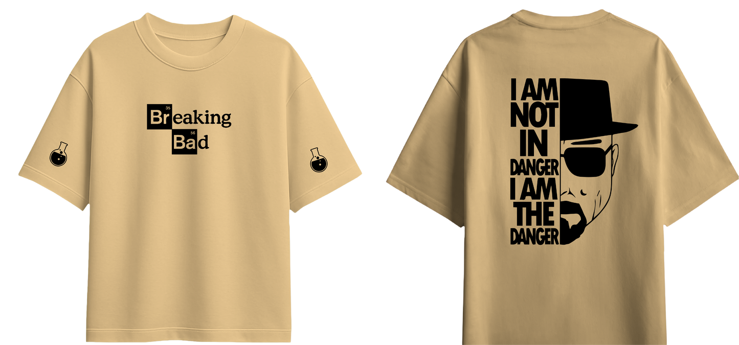 Sweaty Armpits Premium Unisex Oversized T-Shirts  Breaking Bad Walter White Danger Quote Minimalisitc Design