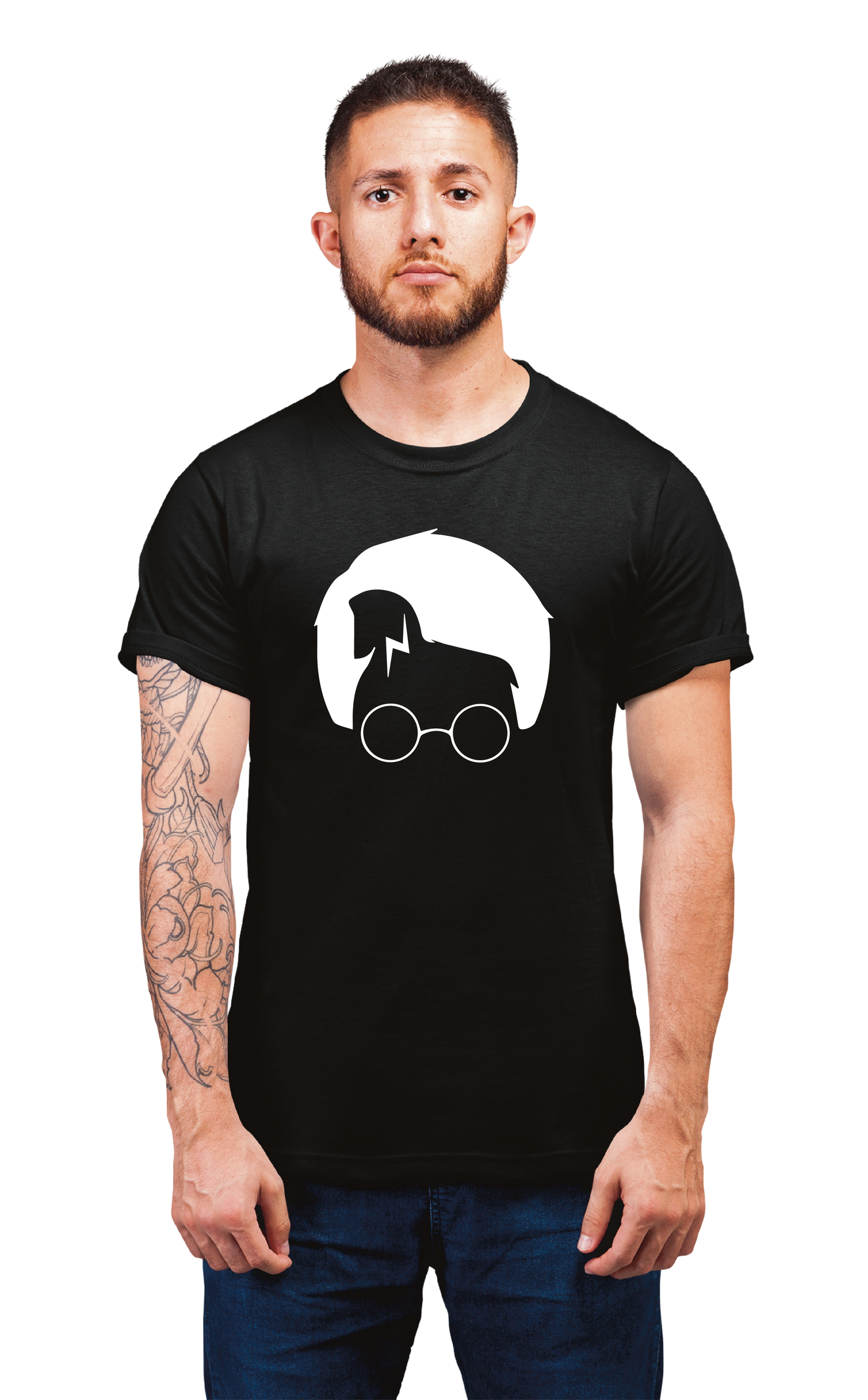 Sweaty Armpits Premium Unisex Printed T-shirt "Harry Potter" "The Wizard Word" "Potterhead" Iconic Glasses and Scar  Movie Enthusiast Special   Minimalistic Design