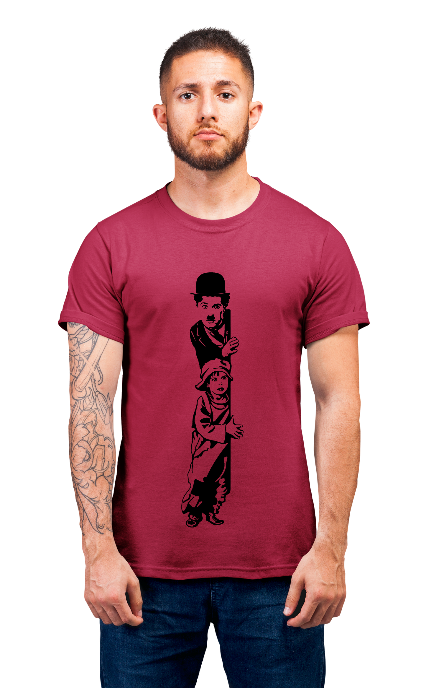 Sweaty Armpits Premium Unisex Printed T-shirts Charlie Chaplin Sneaking