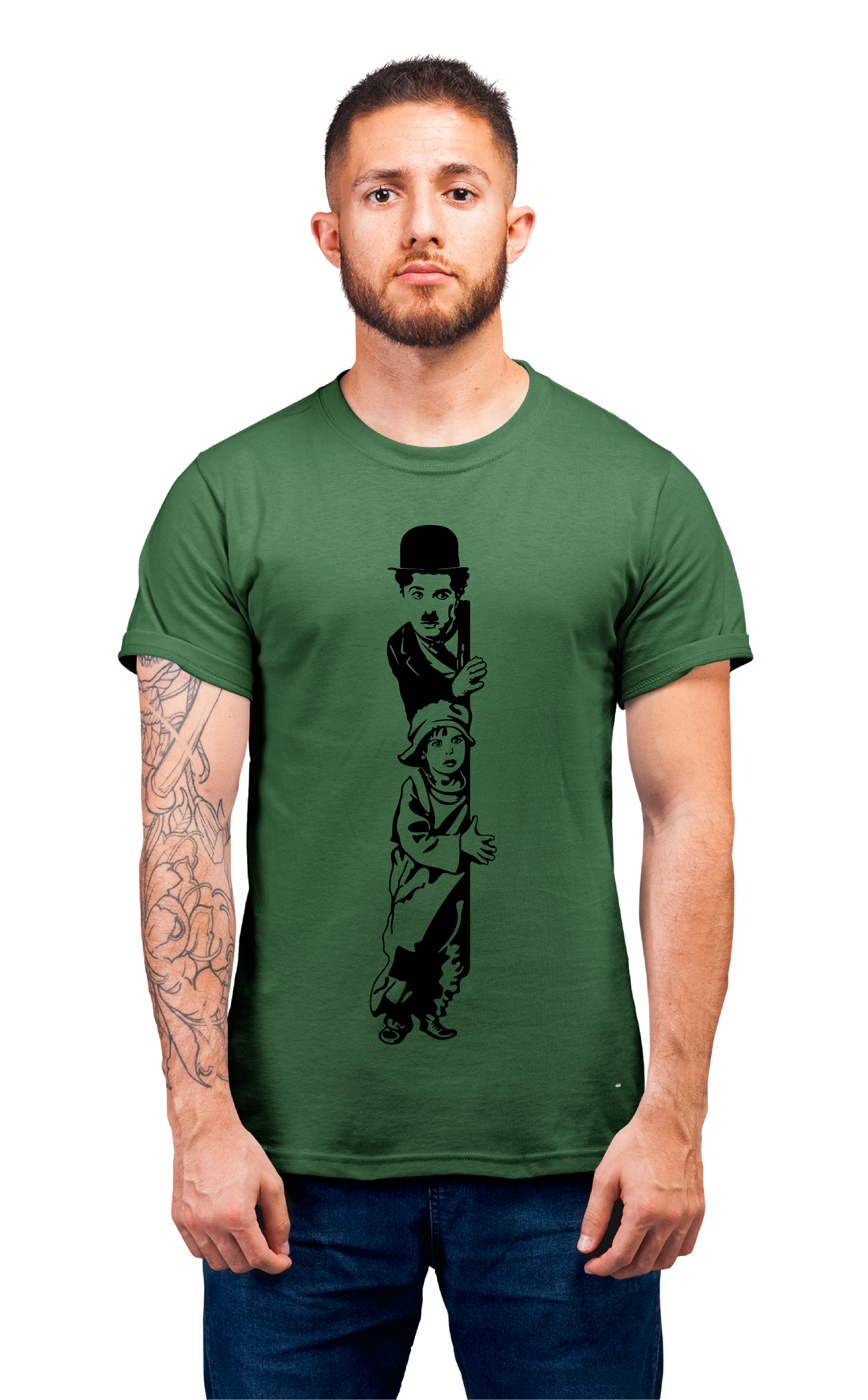 Sweaty Armpits Premium Unisex Printed T-shirts Charlie Chaplin Sneaking