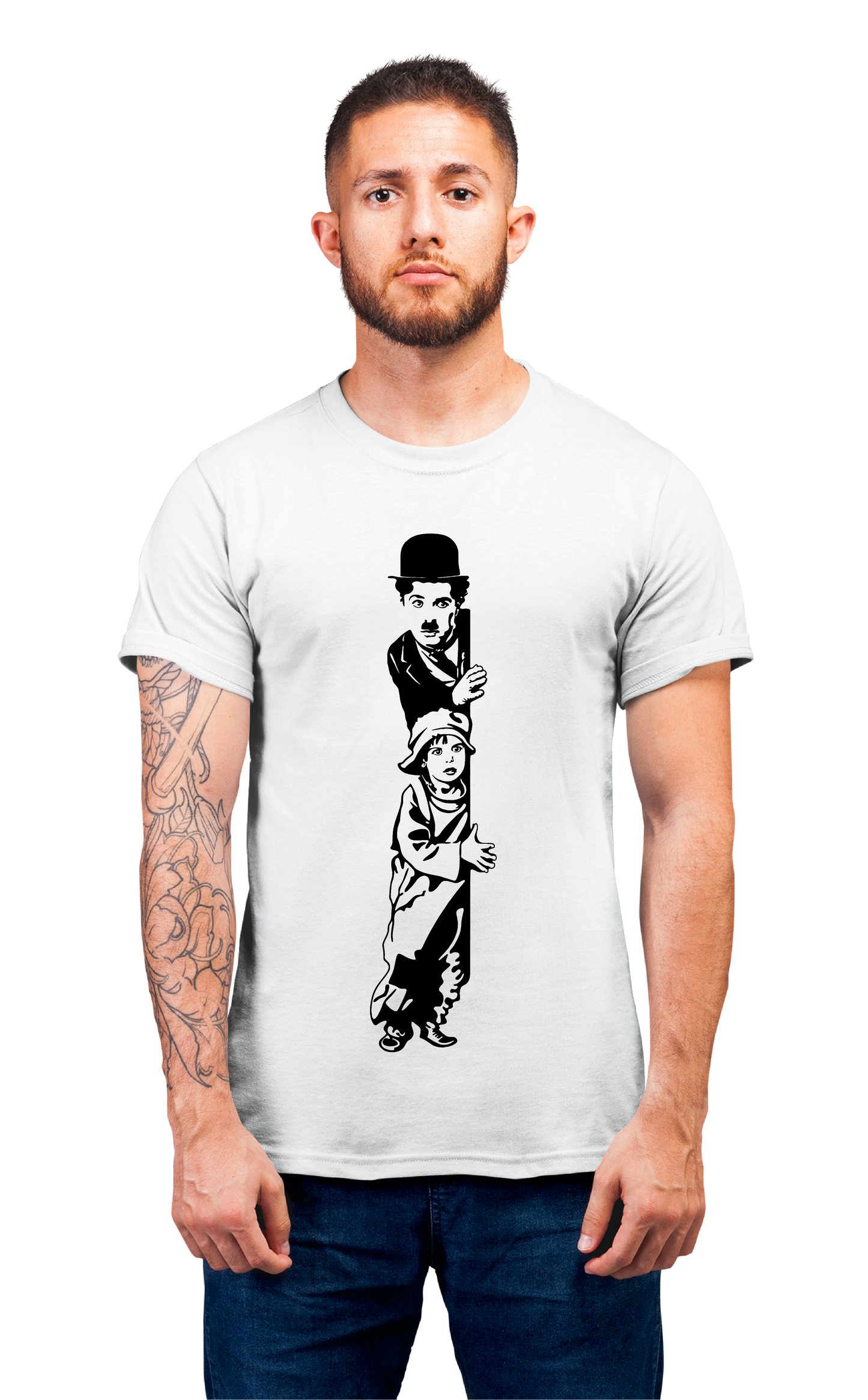 Minimalist movie-inspired T-shirt with a round neck and breathable 180 GSM material
