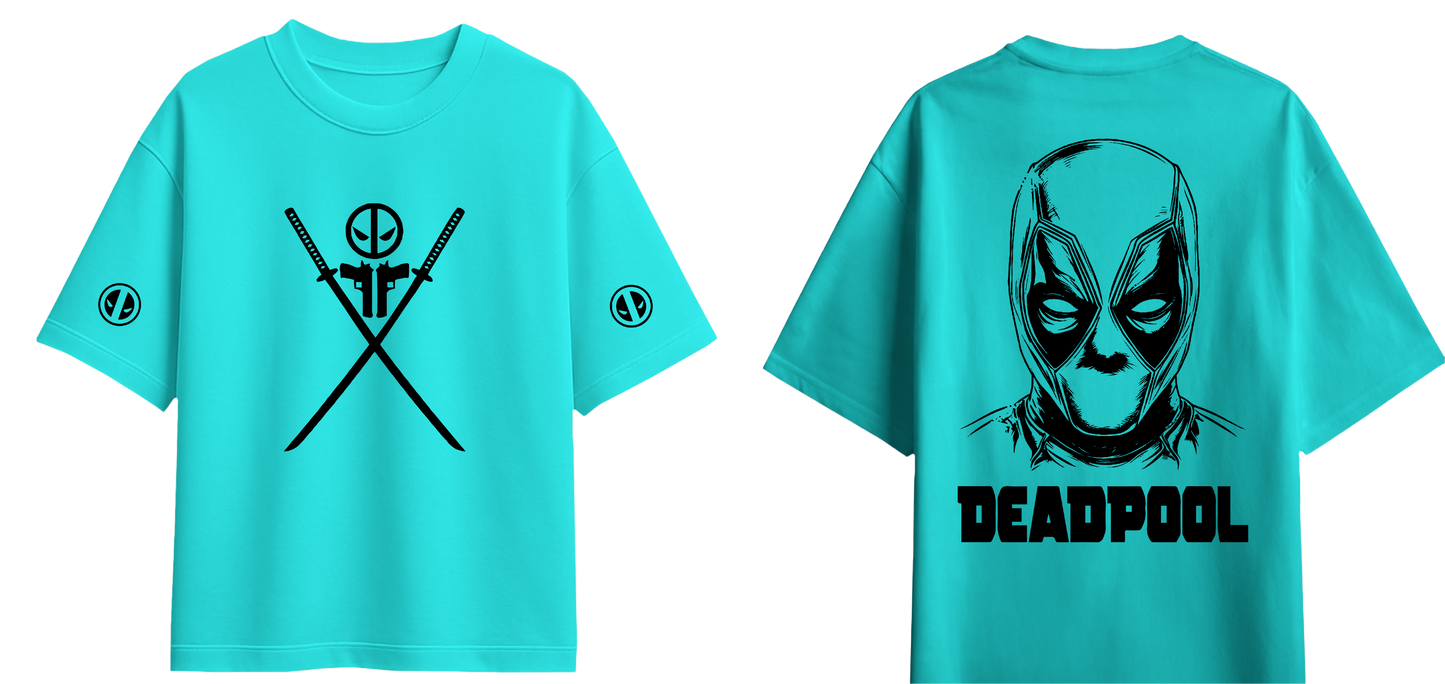 Sweaty Armpits Premium Unisex Oversized T-Shirts Marvel Superhero Deadpool  Front and Back Minimalistic Design