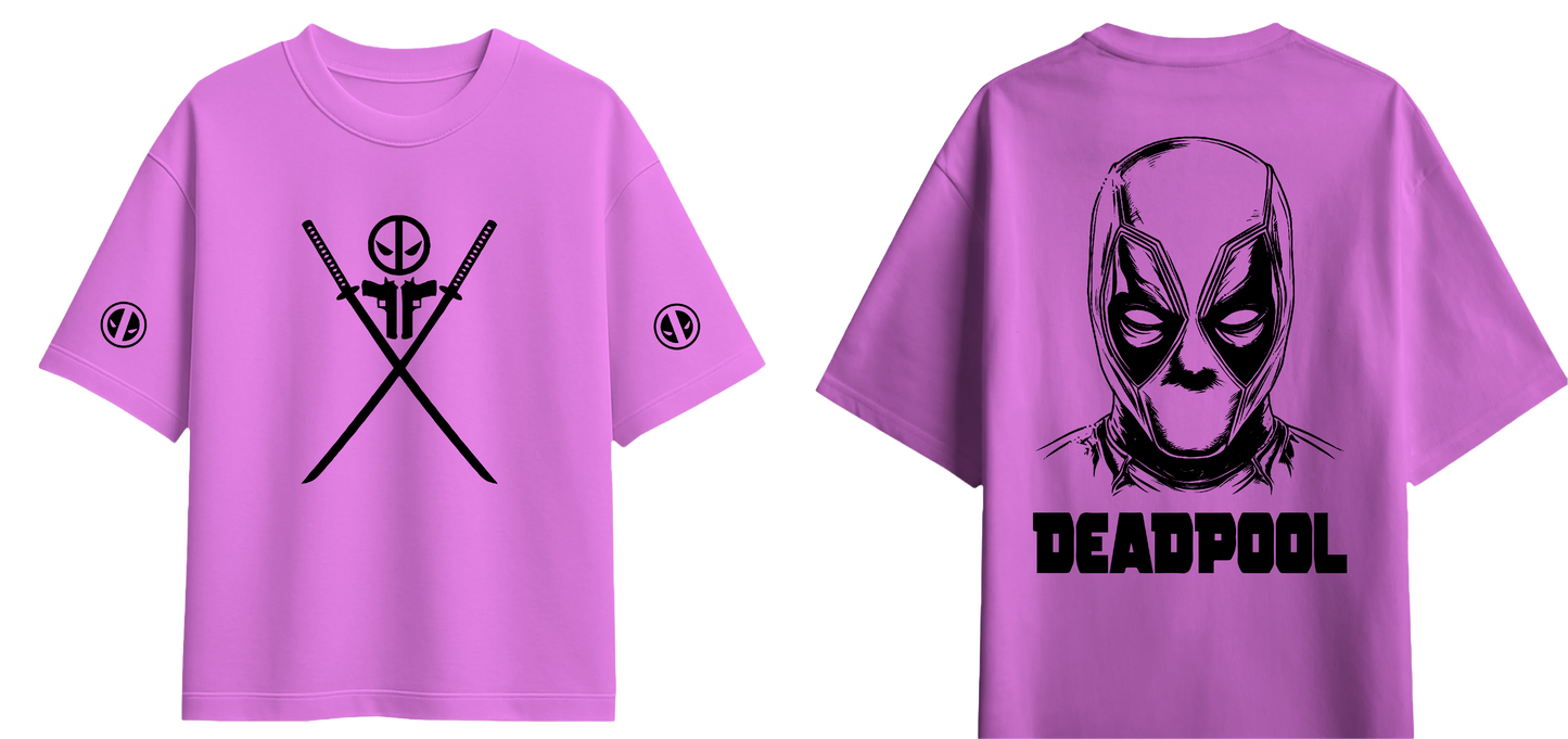 Sweaty Armpits Premium Unisex Oversized T-Shirts Marvel Superhero Deadpool  Front and Back Minimalistic Design