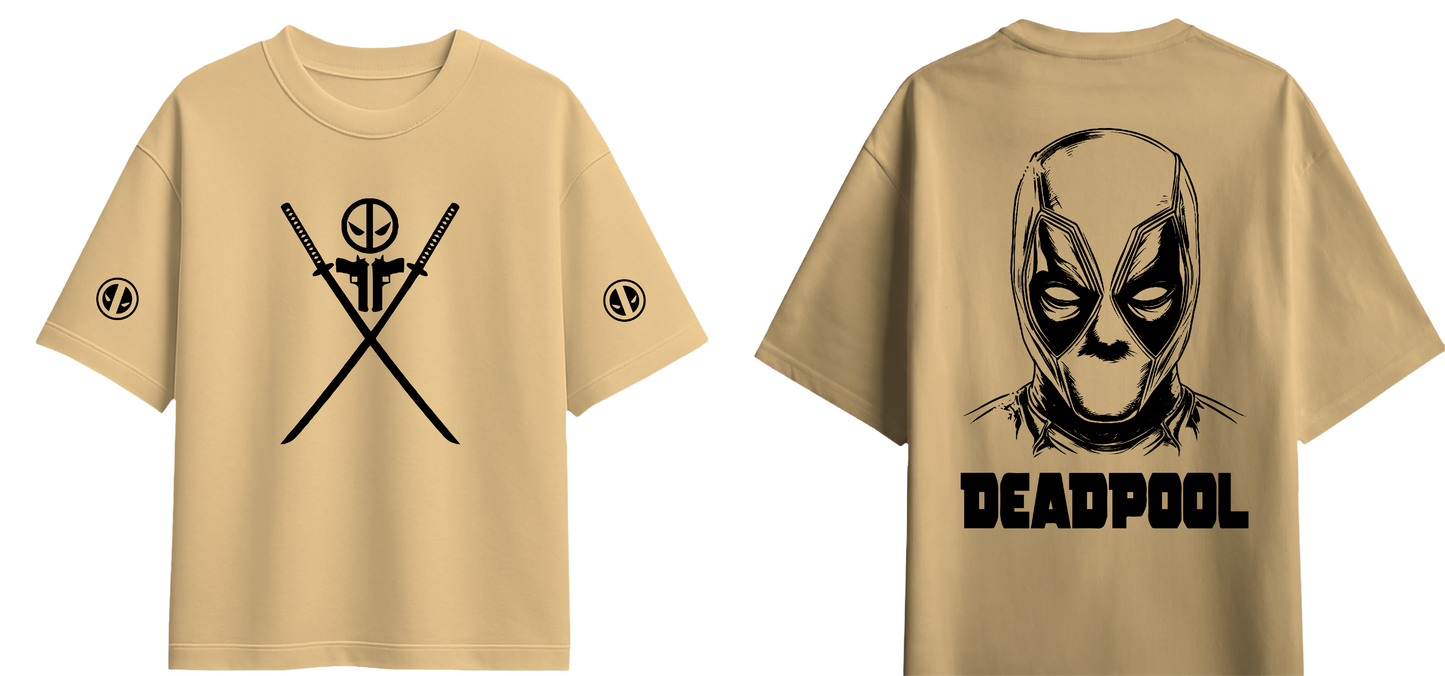 Sweaty Armpits Premium Unisex Oversized T-Shirts Marvel Superhero Deadpool  Front and Back Minimalistic Design