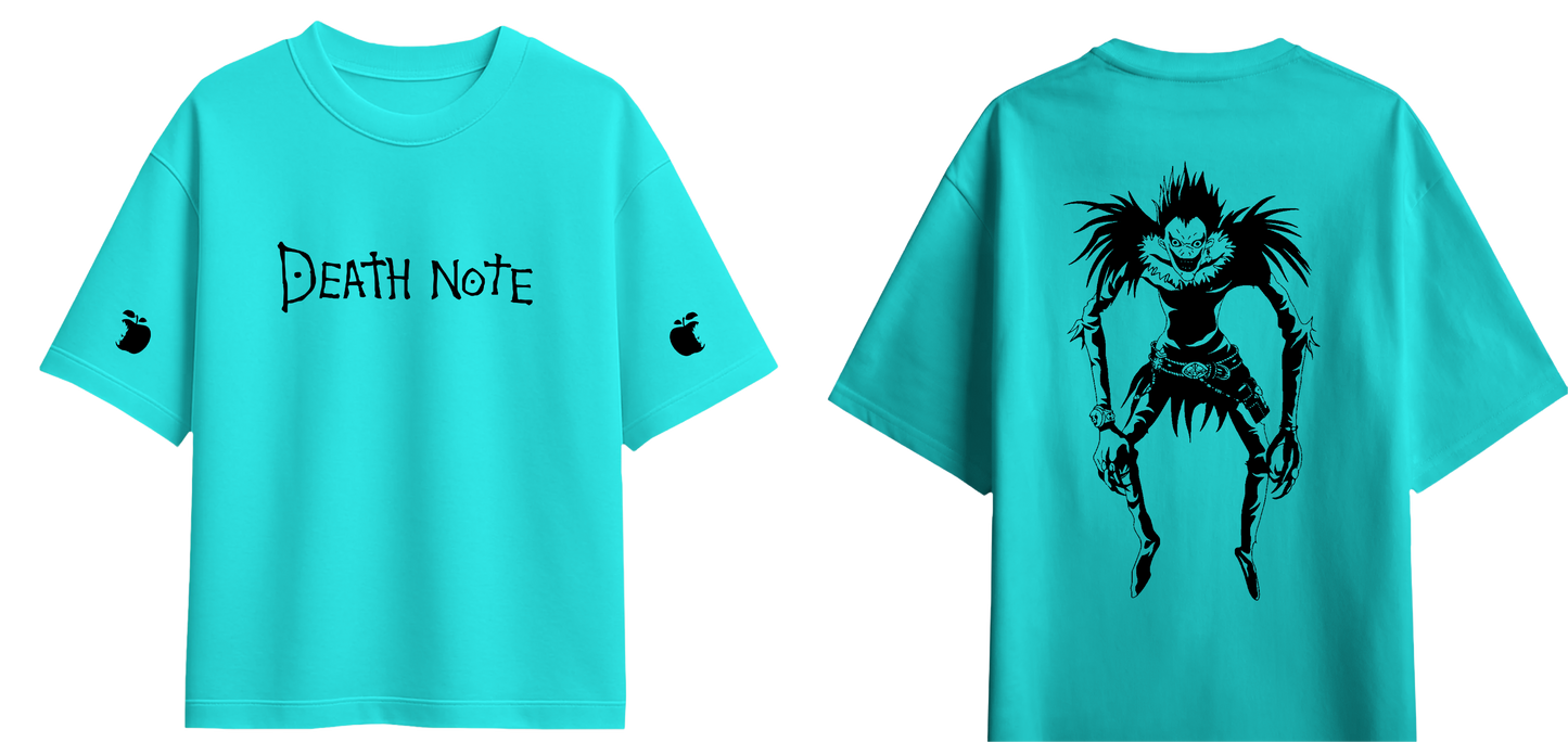 Sweaty Armpits Premium Unisex Oversized T-Shirts Death Note Anime Shinigami With Apple Minimalistic Design