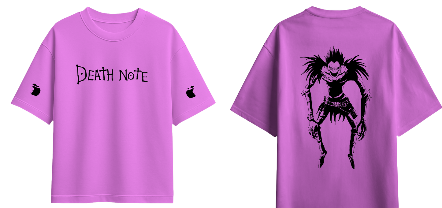Sweaty Armpits Premium Unisex Oversized T-Shirts Death Note Anime Shinigami With Apple Minimalistic Design
