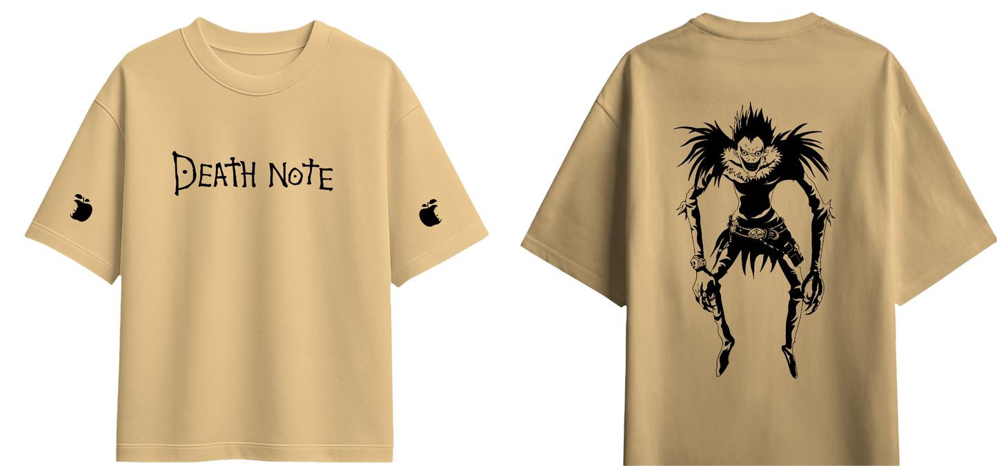 Sweaty Armpits Premium Unisex Oversized T-Shirts Death Note Anime Shinigami With Apple Minimalistic Design