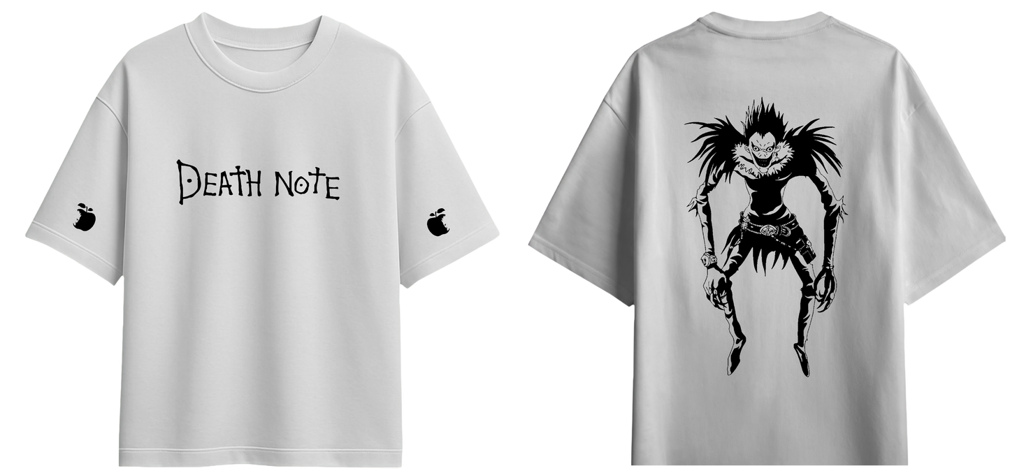 Sweaty Armpits Premium Unisex Oversized T-Shirts Death Note Anime Shinigami With Apple Minimalistic Design
