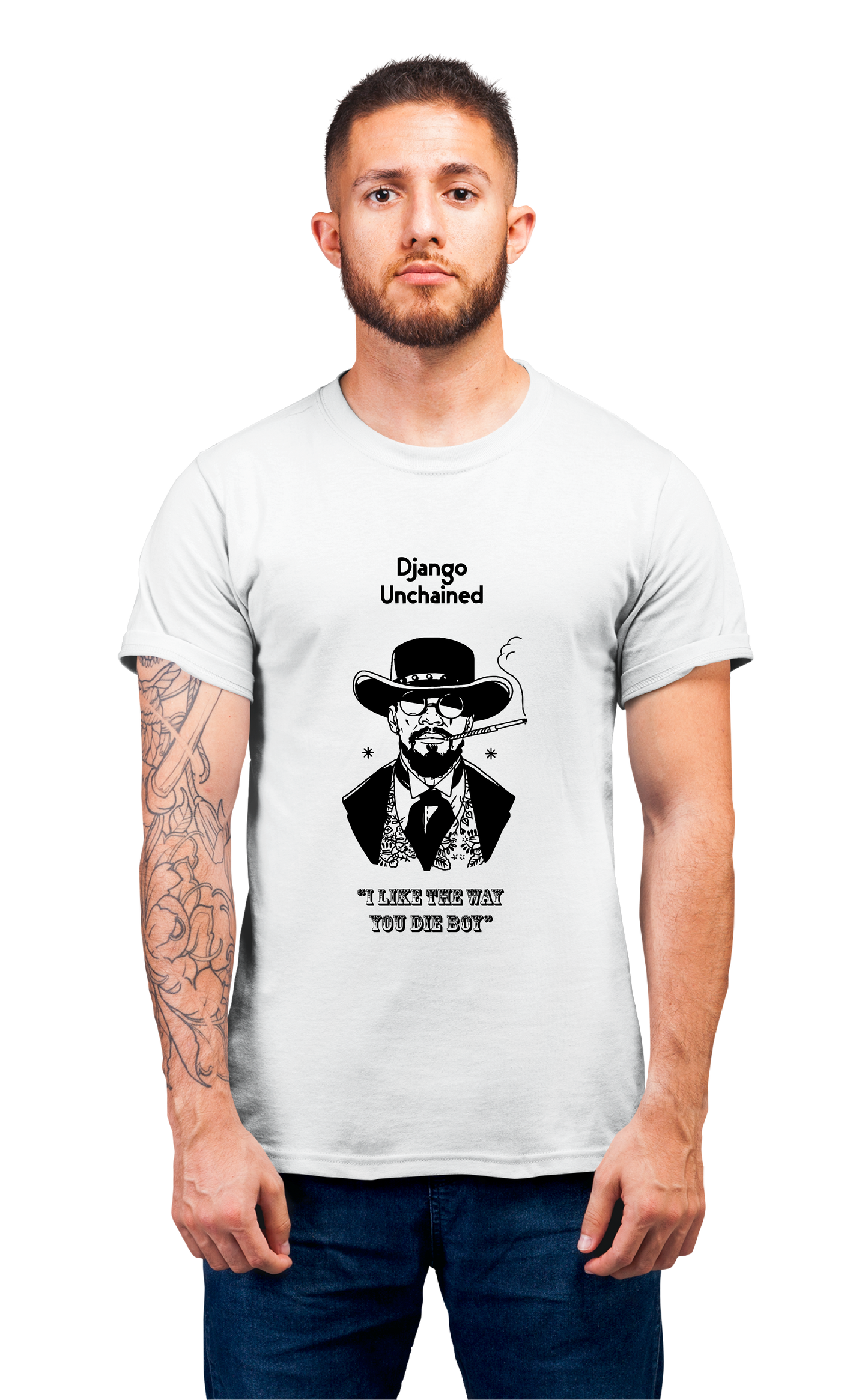 Minimalist movie-inspired T-shirt with a round neck and breathable 180 GSM material