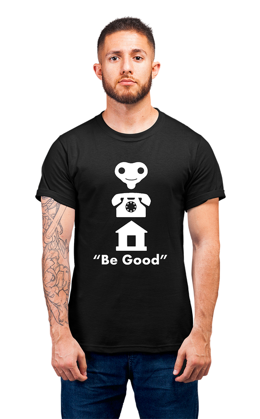 Sweaty Armpits Premium Unisex Printed T-shirts  "E.T. the Extra-Terrestrial" Steven Spielberg "Be Good" Old Classic Movie Minimalistic Design