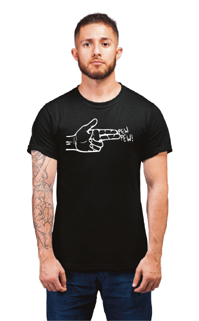 Sweaty Armpits Premium Unisex Printed T-shirts   Star Wars Pew Pew Sound Minimalistic Design