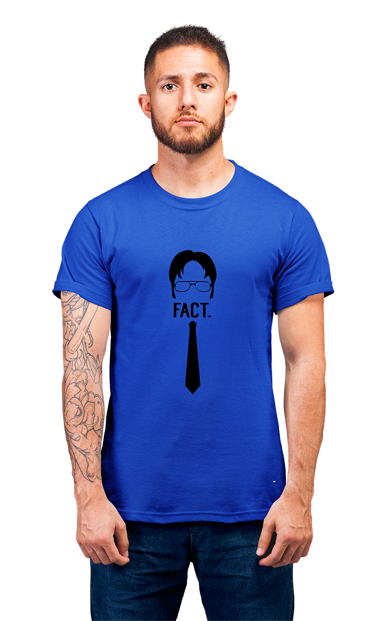 Sweaty Armpits Premium Unisex Printed T-shirt,The Office (US) Dwight "FACT" American Sitcom, T.V Show, Minimalistic Design