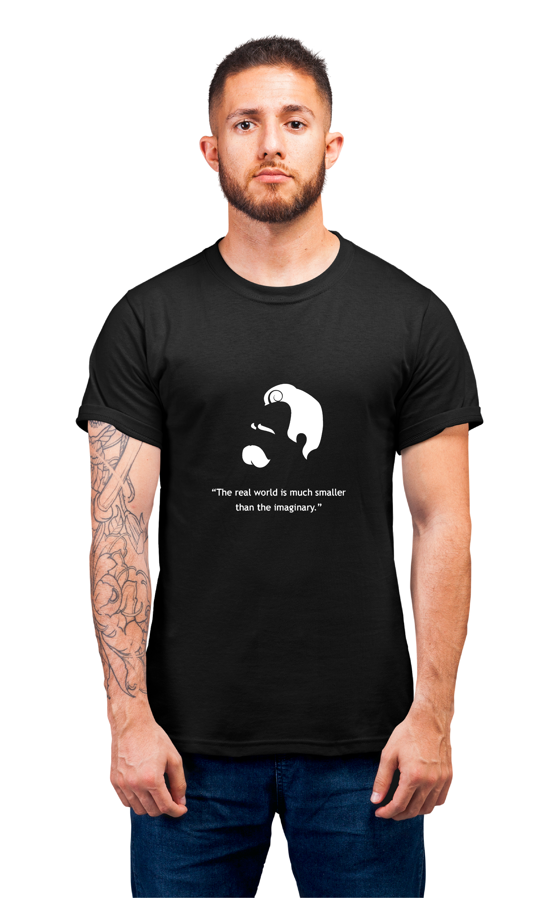 Minimalist movie-inspired T-shirt with a round neck and breathable 180 GSM material