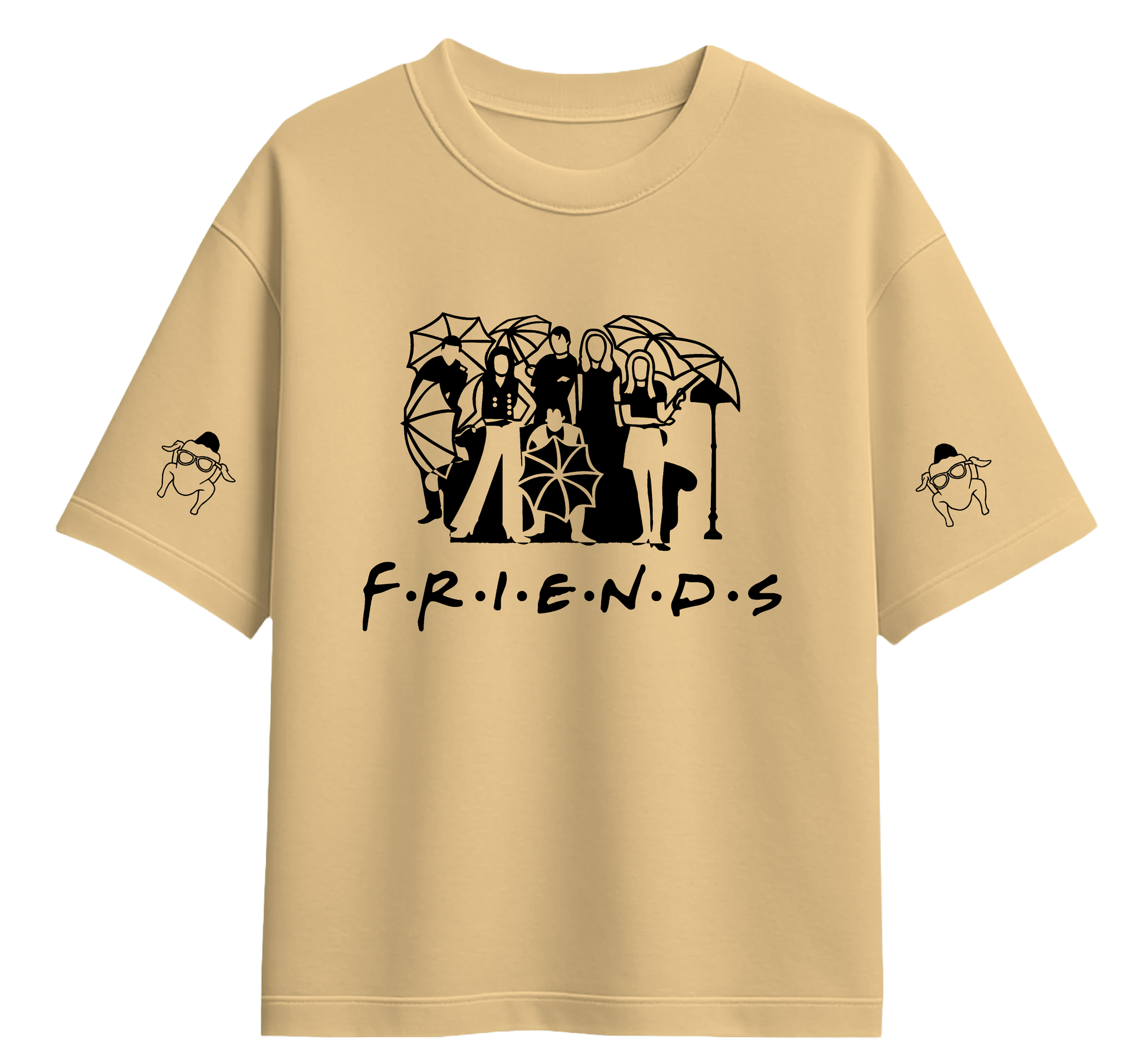Minimalist movie And T.V Show Inspired Oversized T-shirt with a round neck and breathable 240 GSM material