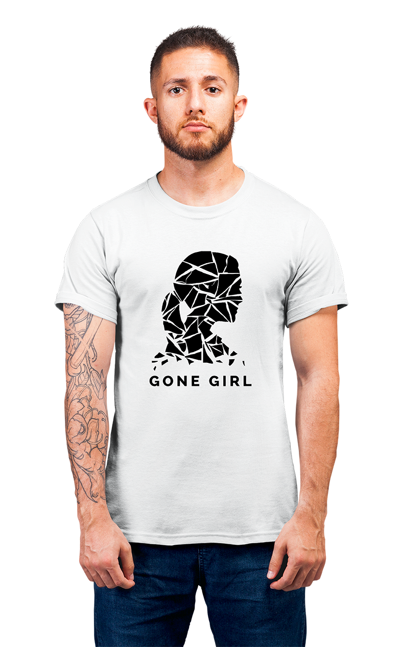 Sweaty Armpits Premium Unisex Printed T-shirt  "GONE GIRL" "Gillian Flynn" "Treasure hunt" "Rosamund pike" "David Fincher" Psychological Thriller Movie, Movie Enthusiast Special   Minimalistic Design