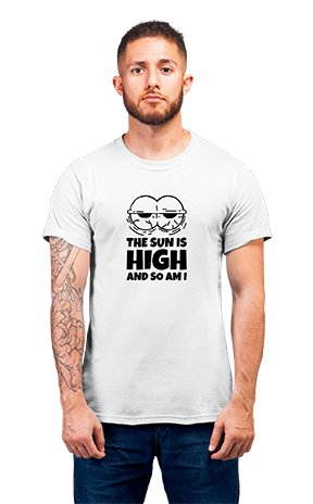 Sweaty Armpits Premium Unisex Printed T-shirt "I M HiGH" Sweaty Armpits Original Classic  Minimalistic Design