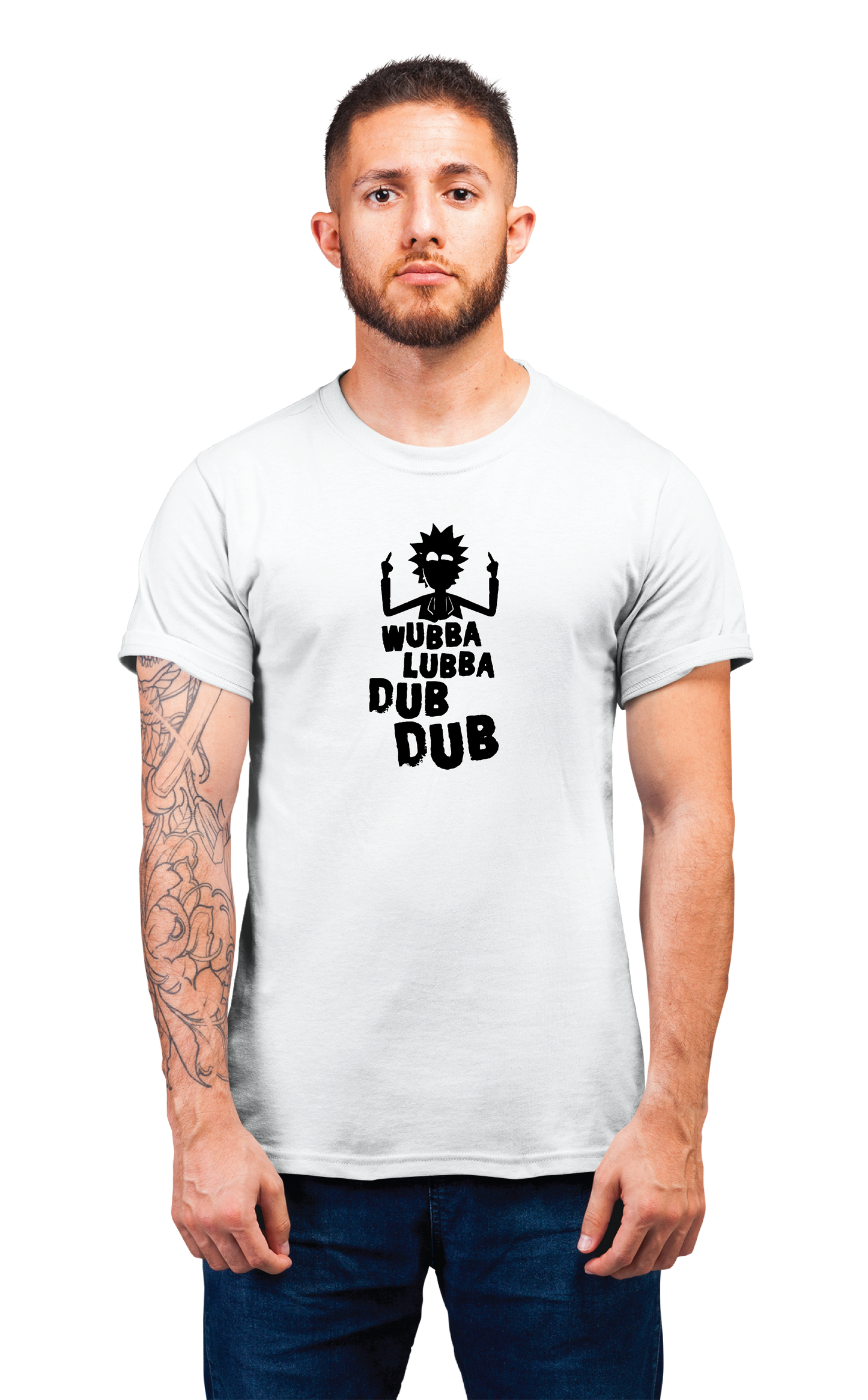 Sweaty Armpits Premium Unisex Printed T-shirt  "Rick And Morty" Animated Comedy Space Sci-Fi "Wabba Labba Dub Dub" Minimalisitc Design