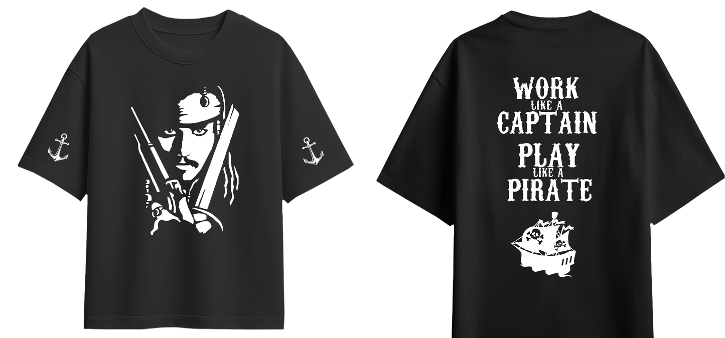 Sweaty Armpits Premium Unisex Oversized T-Shirts Jack Sparrow Johnny Depp Special Minimalistic Design